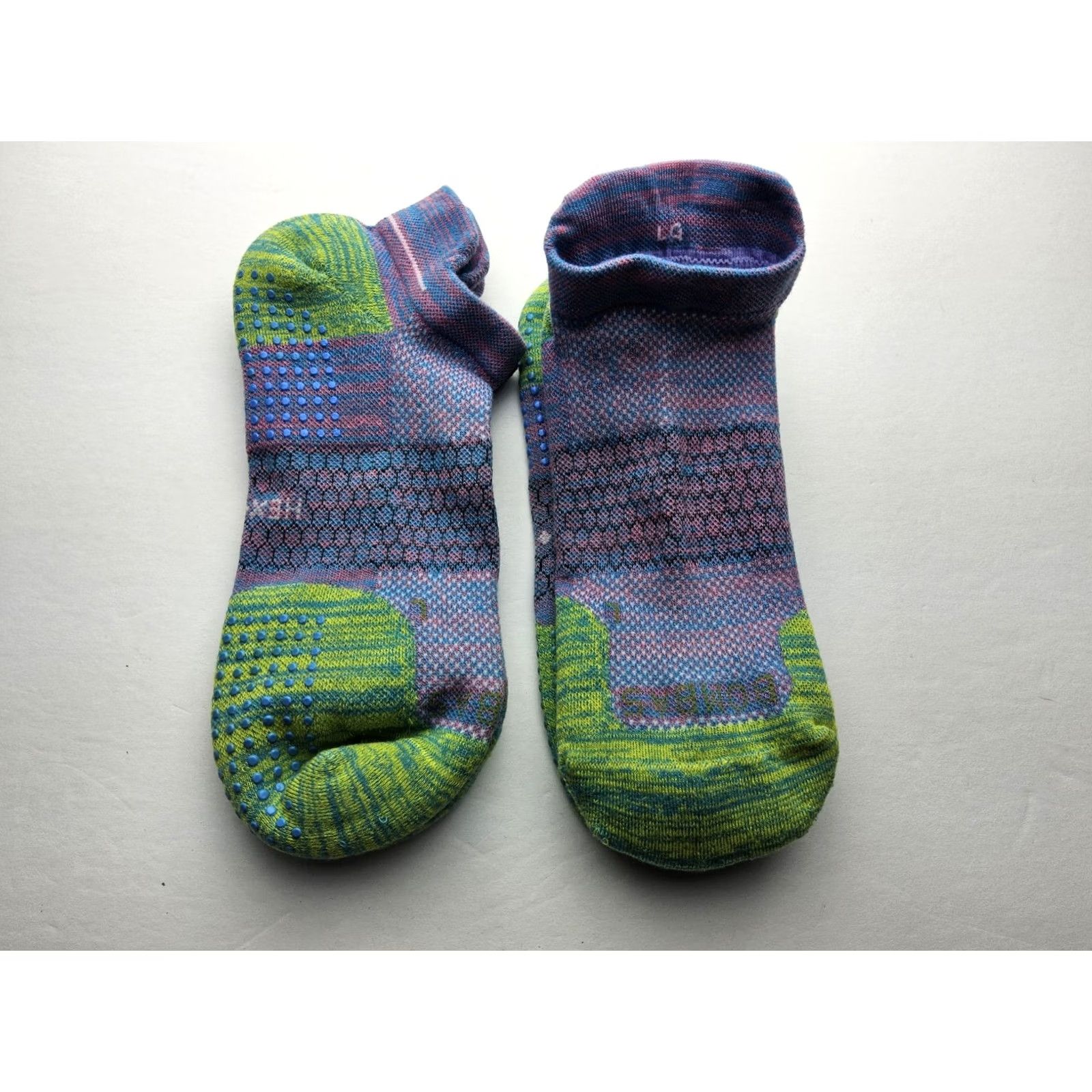 Vintage Bombas Hex Tec Grip Grippers Space Dye Ankle Socks Lot Of 2 Pairs Size L Size ONE SIZE - 3 Thumbnail