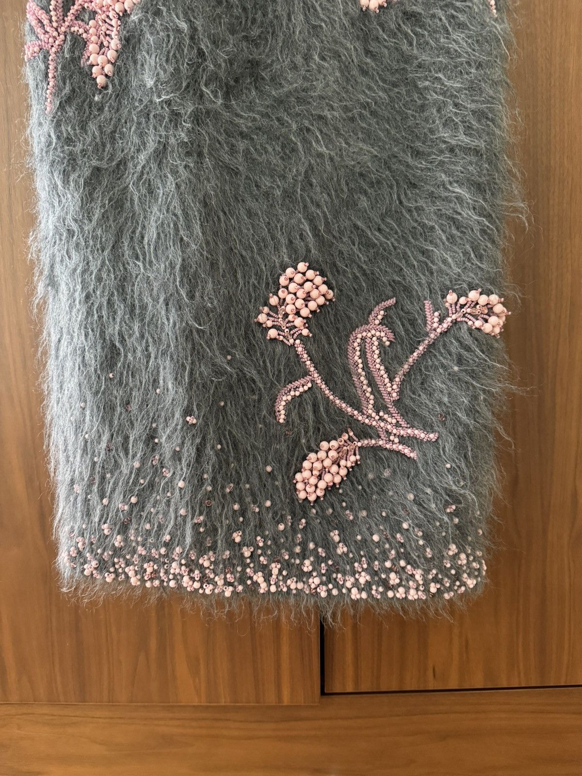 Prada Prada F/W 2017 Beaded Mohair Skirt Size 27" / US 4 / IT 40 - 4 Thumbnail