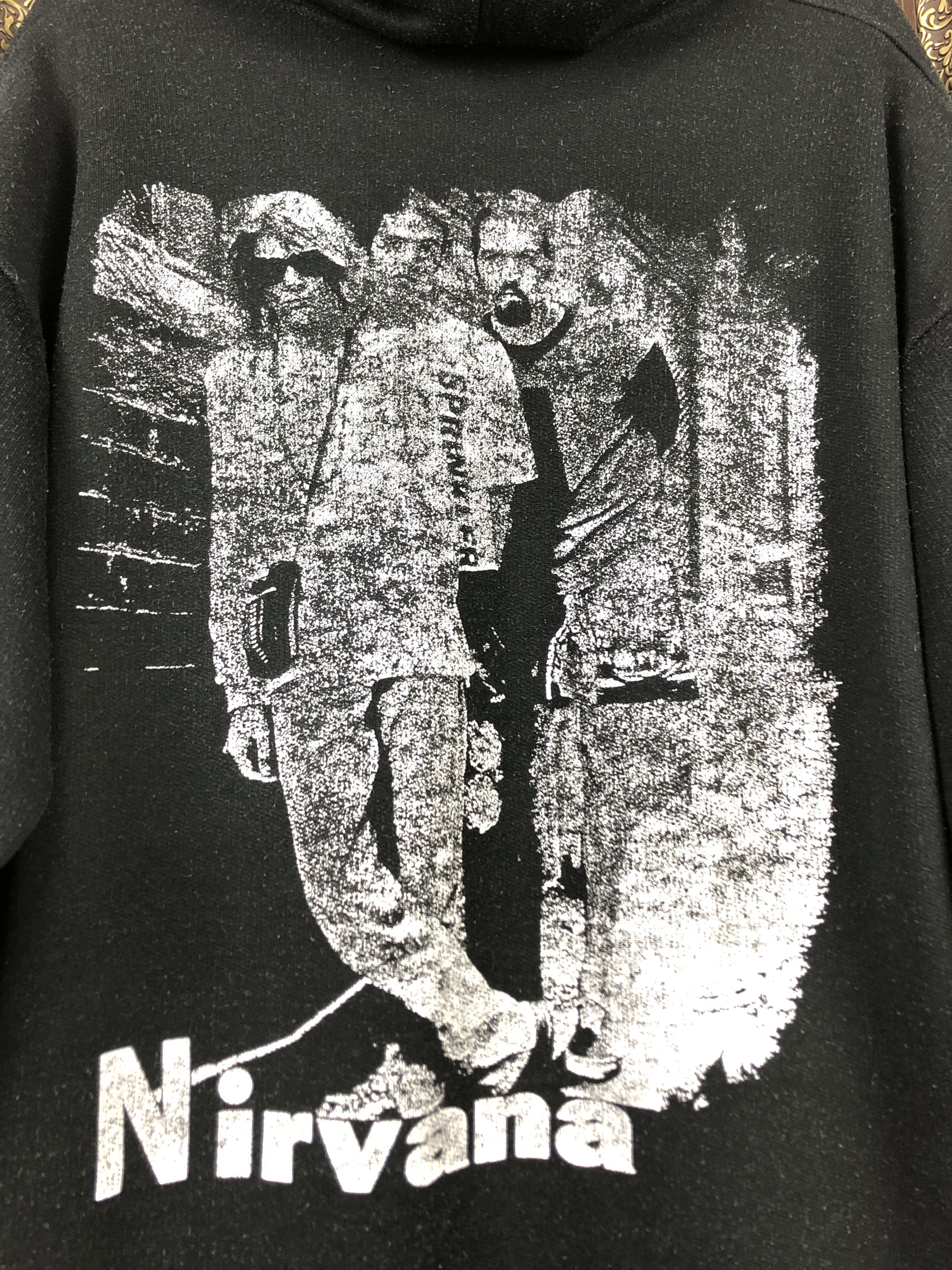 Band Tees × Vintage Vintage 90's Nirvana Kurt Cobain Hoodie Rare Band Hype Size US L / EU 52-54 / 3 - 8 Thumbnail