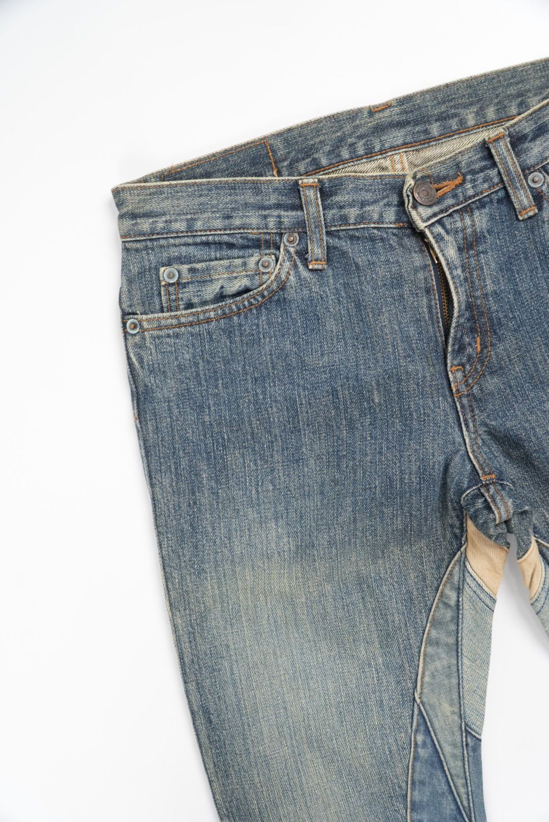 Hysteric Glamour Hysteric Glamour Patchwork Flared Denim Pants Size 30" / US 8 / IT 44 - 3 Thumbnail