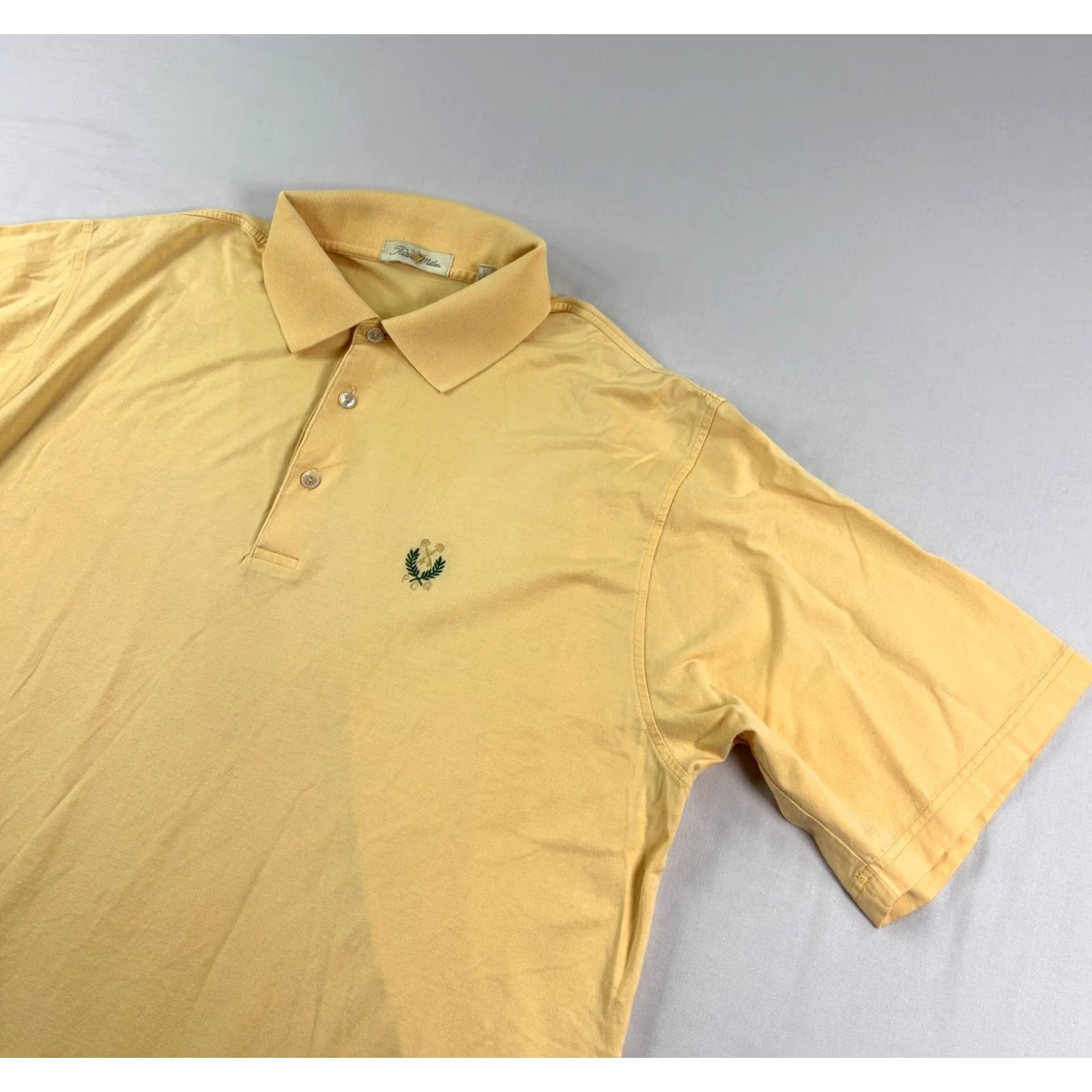 Peter Millar Peter Millar Polo Shirt Mens Large Yellow Peachtree Golf Club Cotton Size US L / EU 52-54 / 3 - 3 Thumbnail