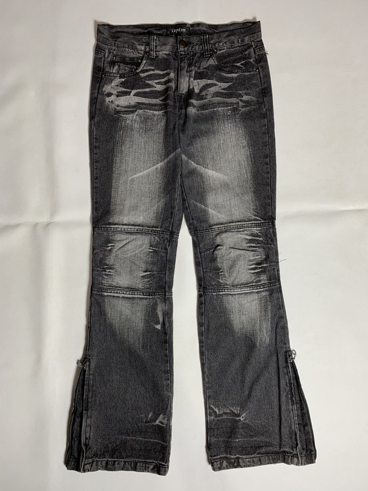 Beauty Beast 💥BINDING OFFER💥Japanese Topism Washed Bootcut Denim Pants Size US 32 / EU 48 - 1 Thumbnail