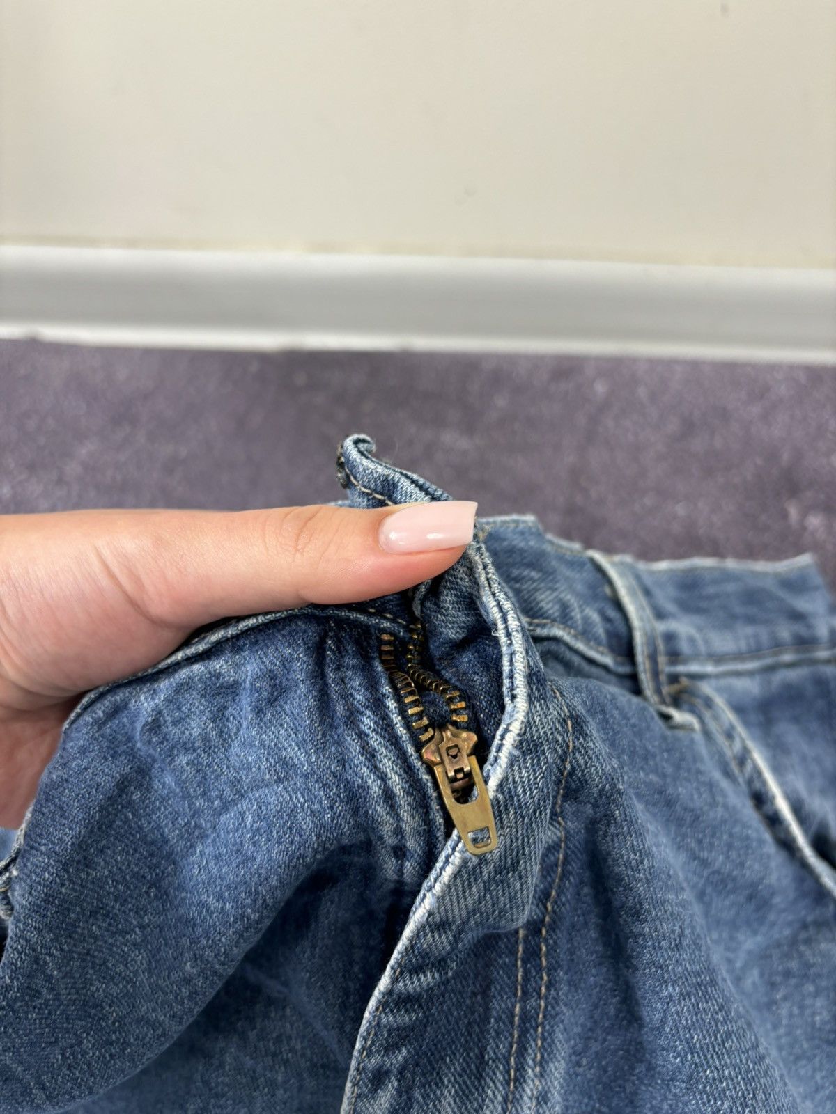 Dickies Vintage Dickies Y2K Relaxed Fit Faded Blue Work Baggy Jeans Size US 34 / EU 50 - 15 Thumbnail