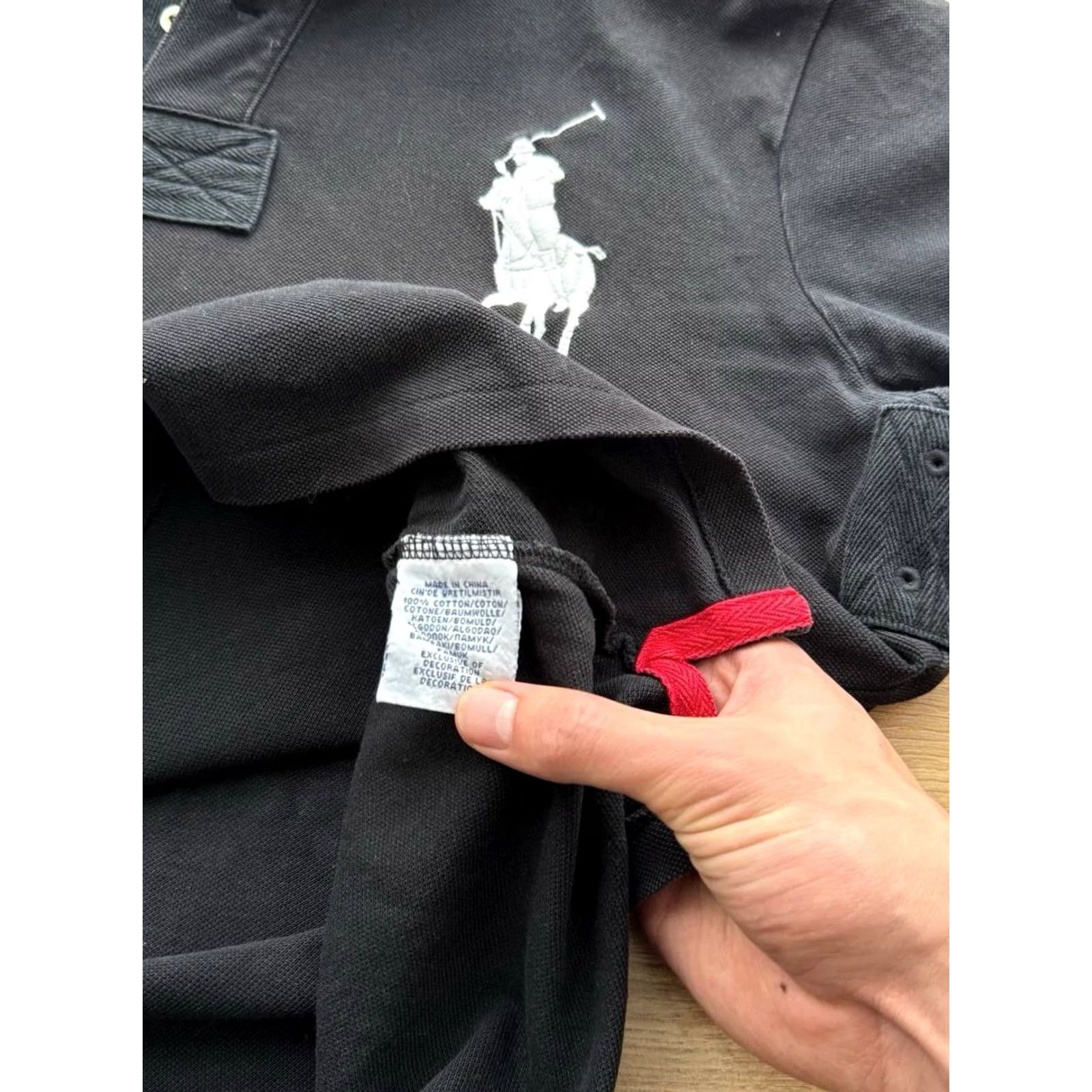 Polo Ralph Lauren VINTAGE Polo Ralph Lauren Big Pony Marine Supply Polo T Shirt Mens L Black 90s City Classic Retro USA College LoungWear Size US L / EU 52-54 / 3 - 7 Thumbnail