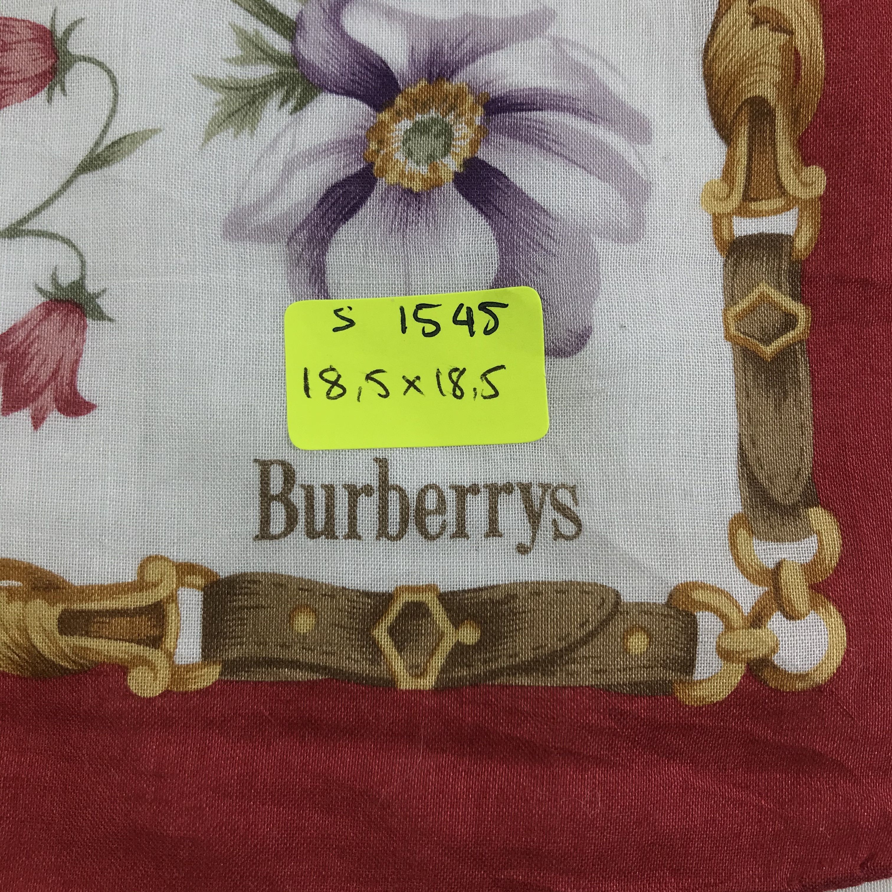 Burberry × Vintage Burberry Bandana / Handkerchief / Neckerchief - S1545 Size ONE SIZE - 5 Thumbnail