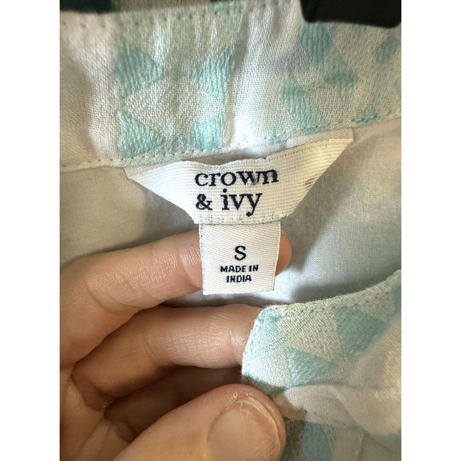 Vintage Crown & Ivy Dress Sundress Womens Small White Chevron V Neck Maxi Pockets Boho Sundress Size S / US 4 / IT 40 - 3 Thumbnail