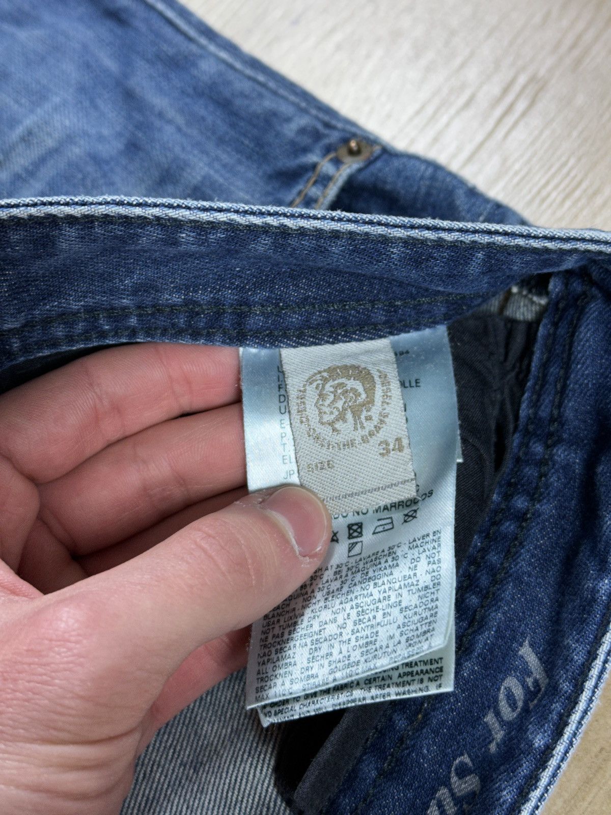Diesel × Vintage Vintage Y2K Diesel Safado Distressed Denim Jeans Pants Size US 34 / EU 50 - 12 Thumbnail