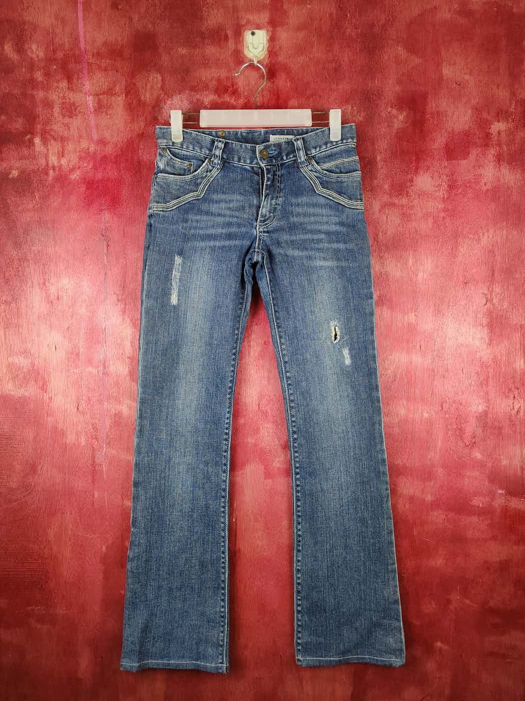 Japanese Brand Sportiff Dark Blue Distressed Multipocket Denim #S1531 Size 27" / US 4 / IT 40 - 10 Thumbnail