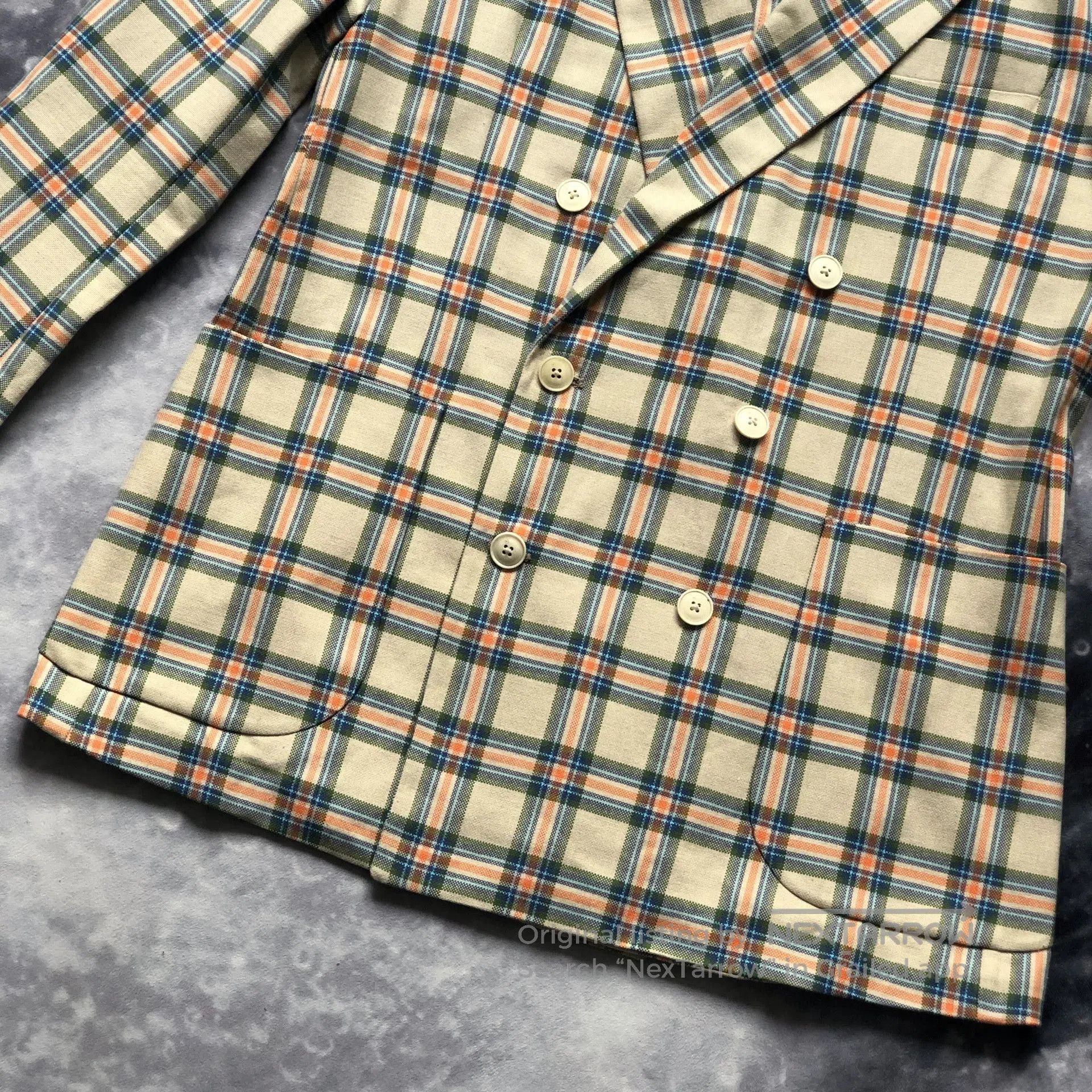 Japanese Brand Yuppie Plaid Double-Breasted Blazer. Size US M / EU 48-50 / 2 - 4 Thumbnail