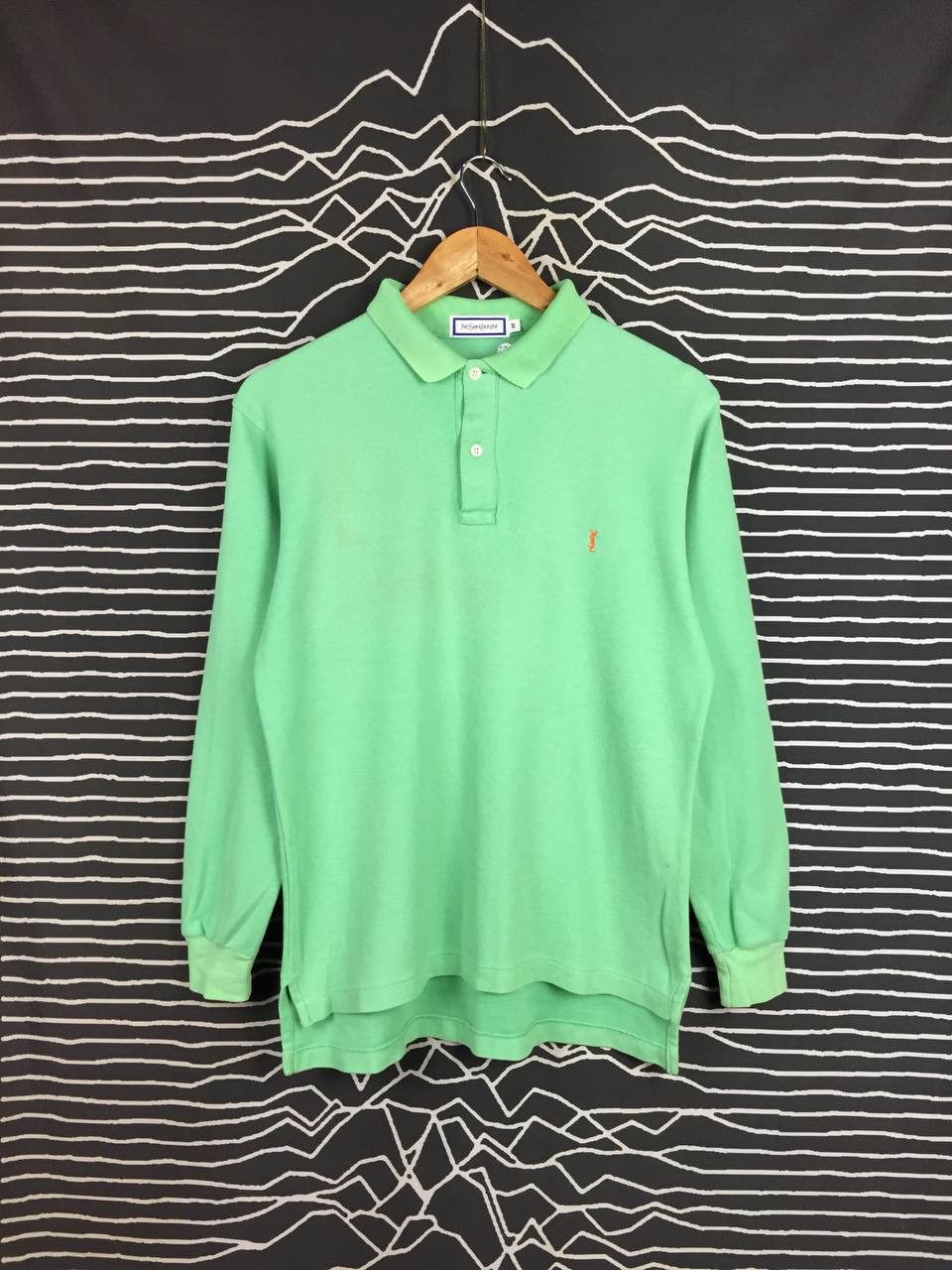 Yves Saint Laurent Vtg Yves Saint Laurent Long Sleeve Polo Shirt Size US M / EU 48-50 / 2 - 2 Thumbnail