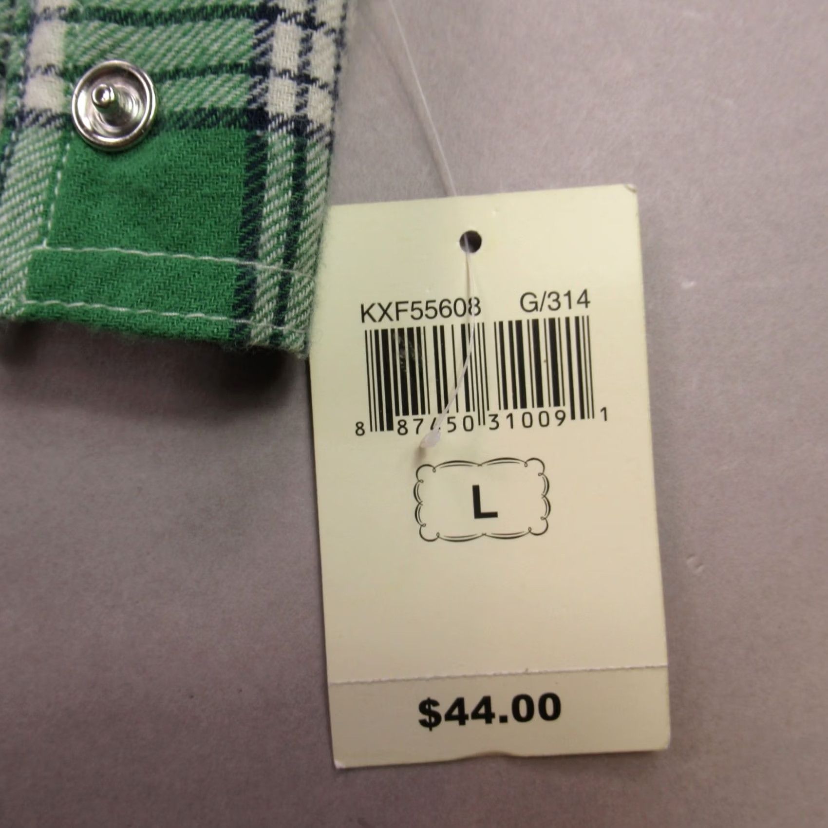 Lucky Brand Lucky Brand Shirt Womens Large Long Sleeve Snap Front Plaid Pockets Green Size L / US 10 / IT 46 - 4 Thumbnail