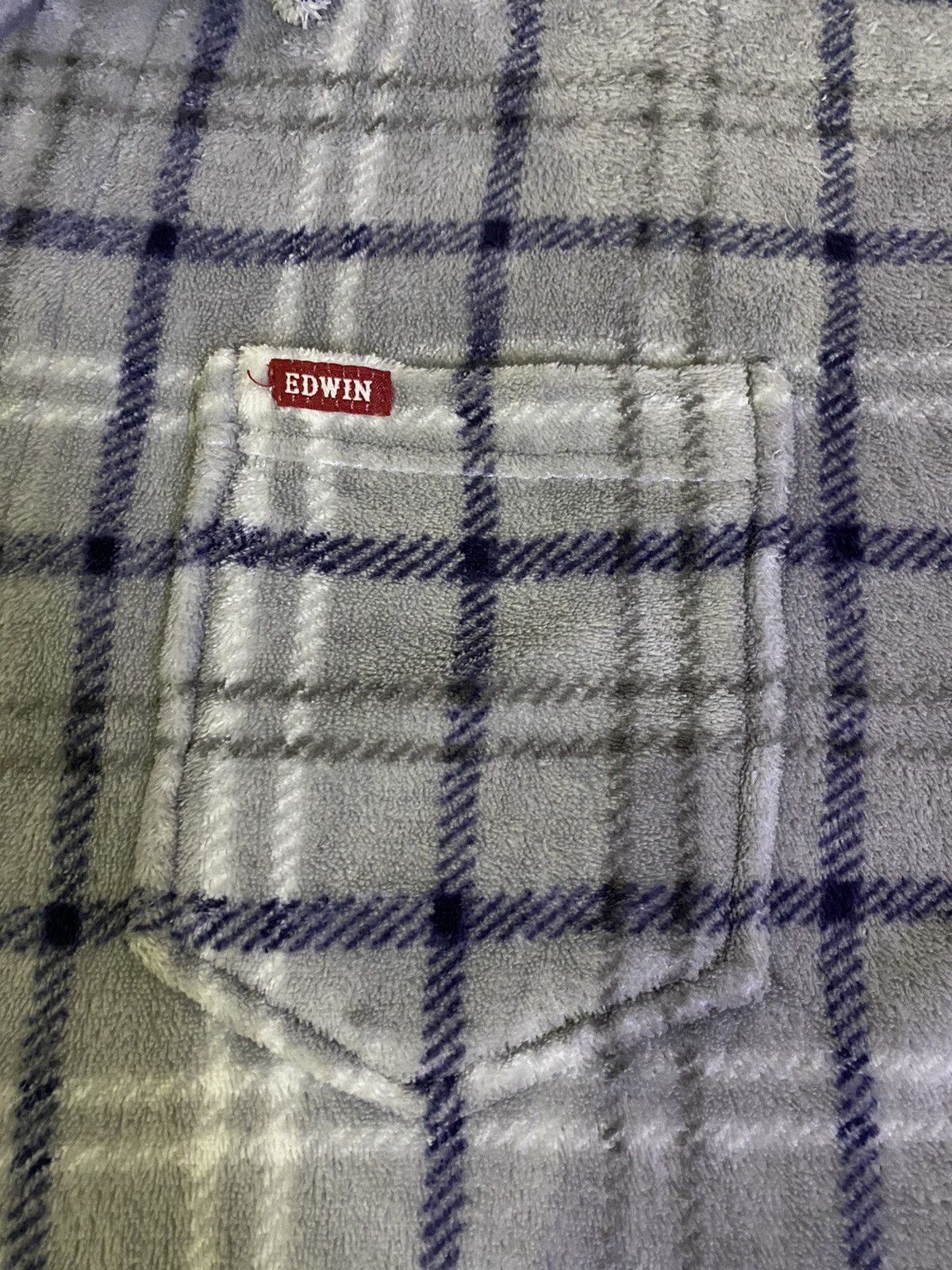 Edwin Vintage Edwin Single Pocket Button Up Flannel Fleece Size US L / EU 52-54 / 3 - 3 Thumbnail