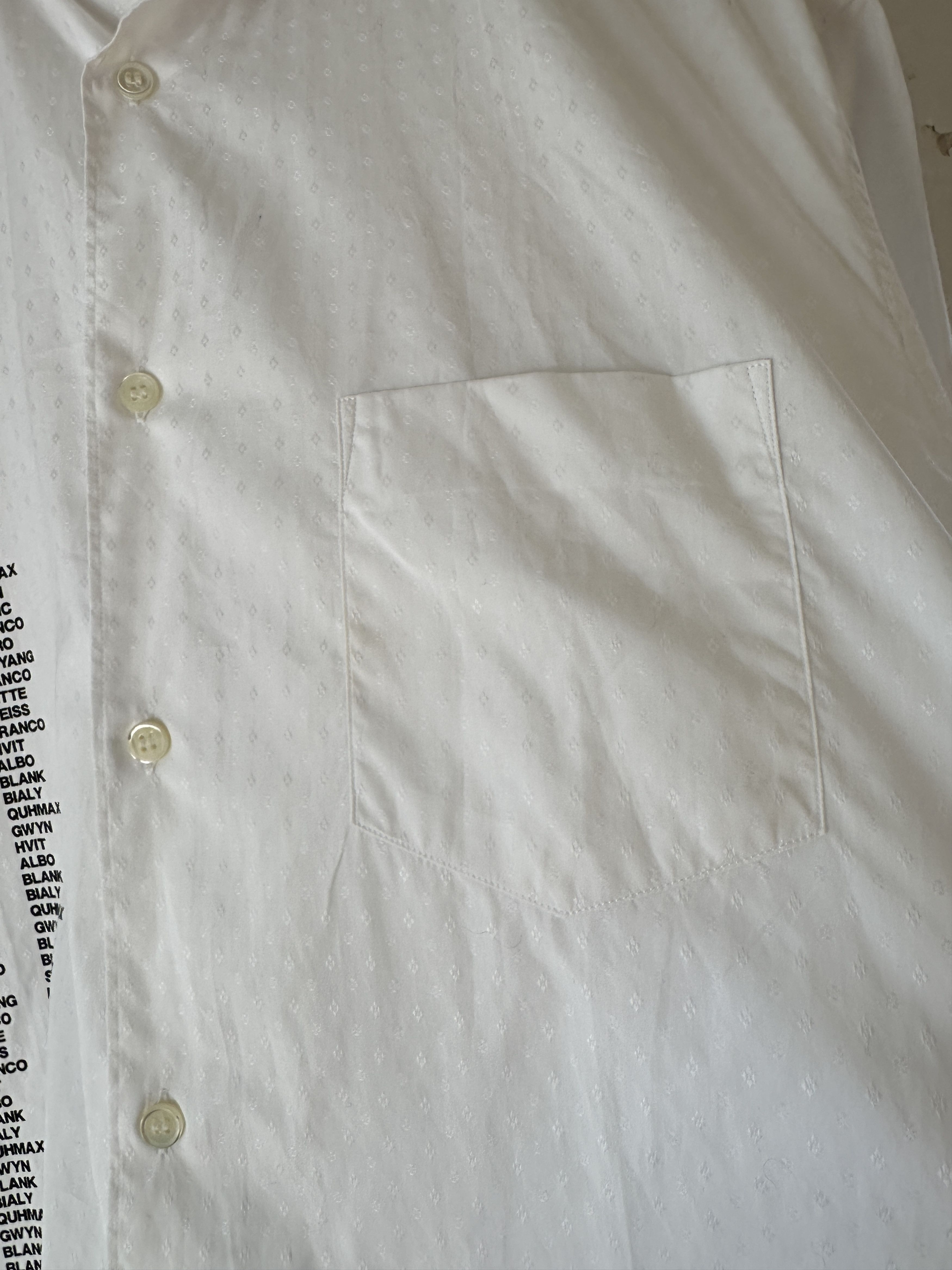 Comme des Garcons Comme des Garcons SHIRT Blanco Short Sleeve Button Up Shirt Size US M / EU 48-50 / 2 - 4 Thumbnail