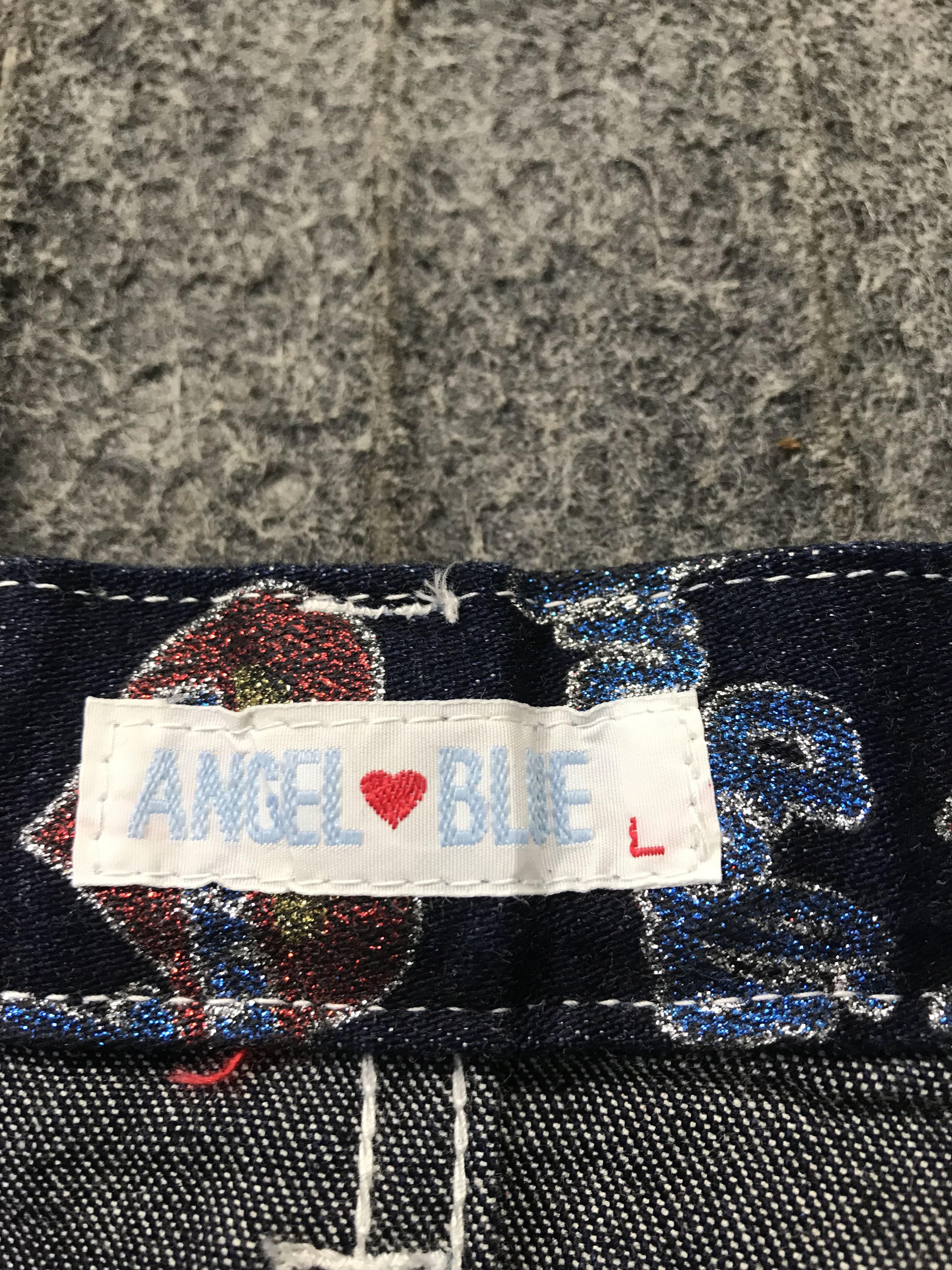 Angel Blue Angel Blue Over Printed Logo Jeans Shorts Pants Size 26" / US 2 / IT 38 - 12 Thumbnail