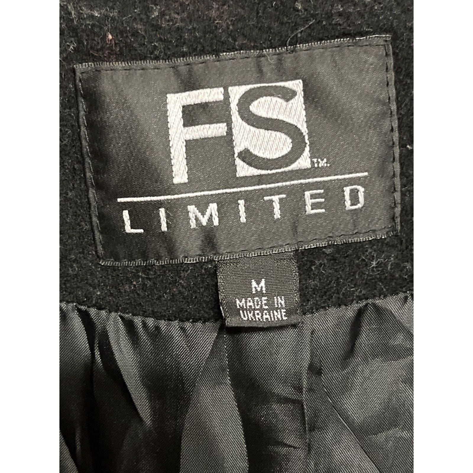 Vintage VINTAGE FS LIMITED Women's Coat Hooded Fur Lined Wool Peacoat Black Medium Adult Women Size M / US 6-8 / IT 42-44 - 3 Thumbnail