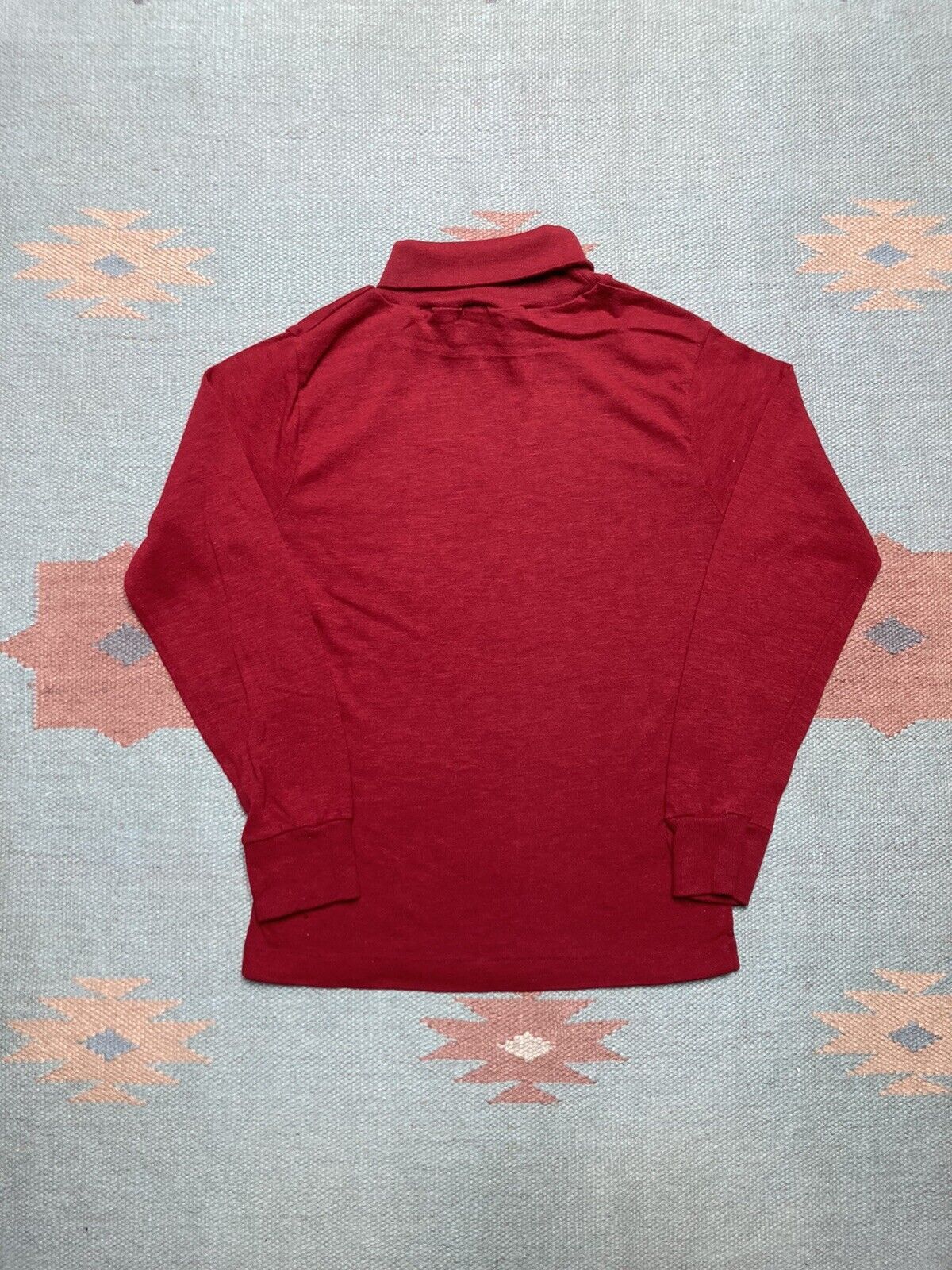 Vintage 70s t shirt turtleneck soft acrylic blank boys 14 baby tee Size XS / US 0-2 / IT 36-38 - 4 Thumbnail