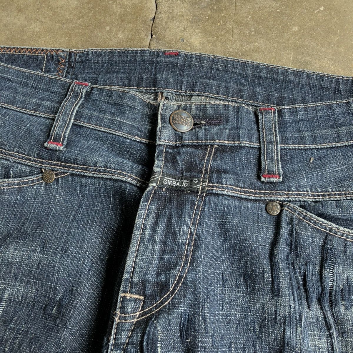 Marithe + Francois Girbaud 2000s Marithe + Francois Girbaud Distressed Bootcut Jeans Size US 29 - 5 Thumbnail