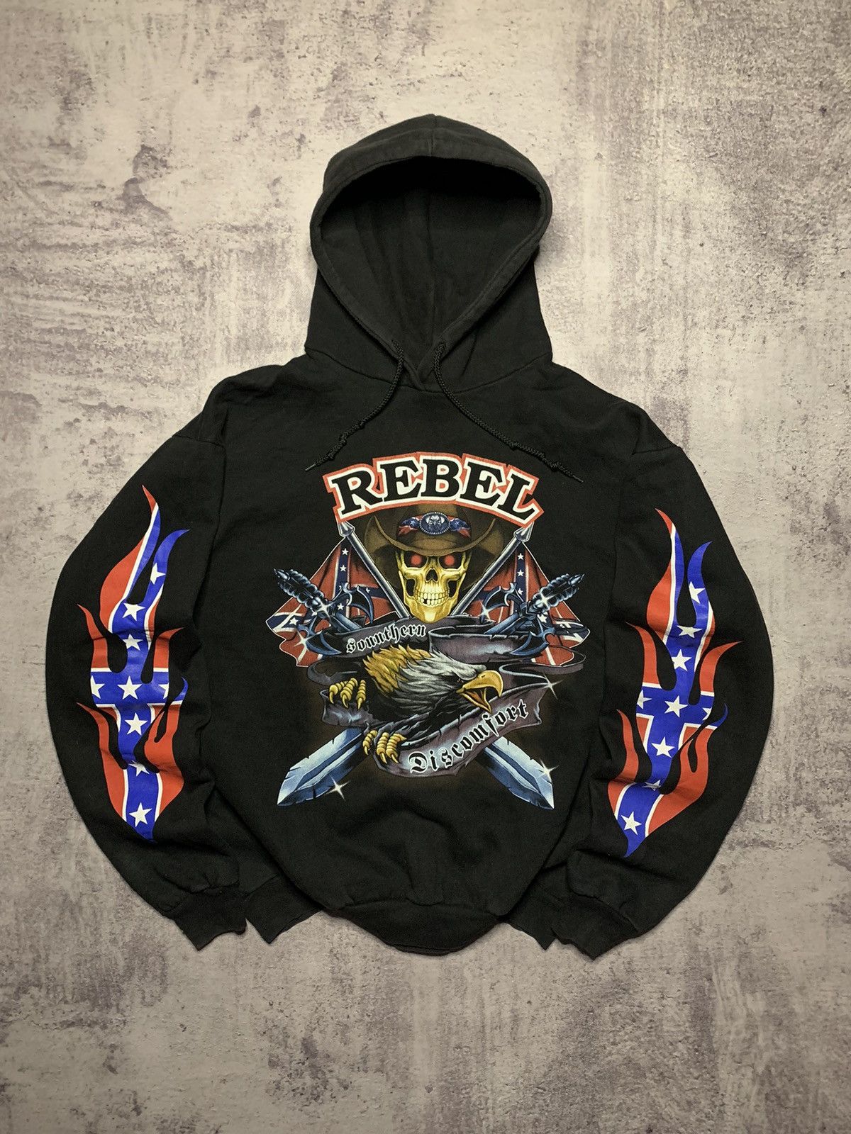 Band Tees Confederate Flag Hoodie “Rebel Southern Discomfort” Size US XL / EU 56 / 4 - 1 Thumbnail