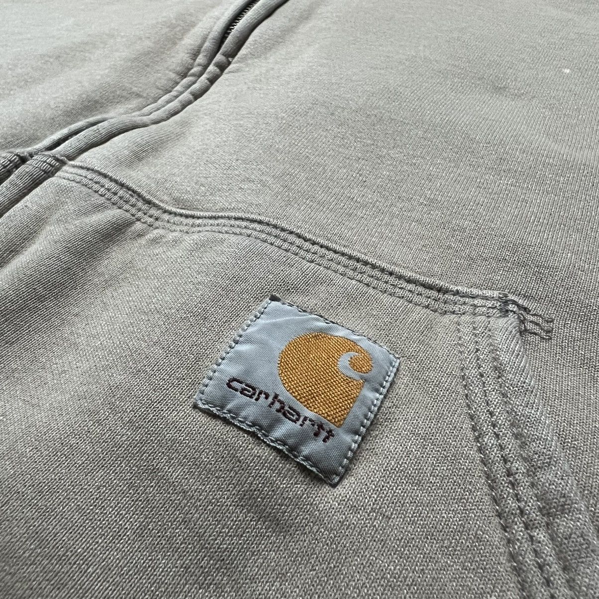 Carhartt × Carhartt Wip × Vintage Vintage Carhartt Distressed Sherpa-Lined Hoodie Sweater Size US L / EU 52-54 / 3 - 4 Thumbnail