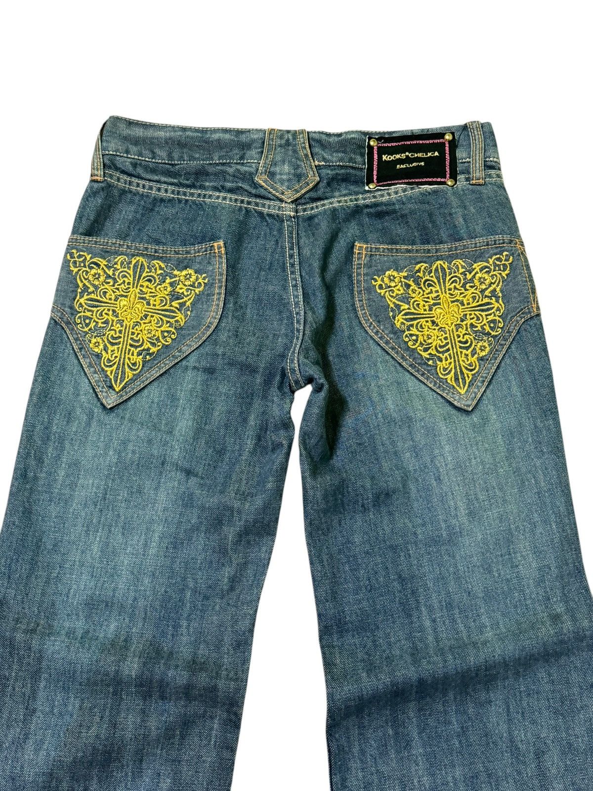 If Six Was Nine × Japanese Brand Flare KOOK & CHELICA Embroidered 6 Pocket Low Waist Denim Size US 28 / EU 44 - 8 Thumbnail