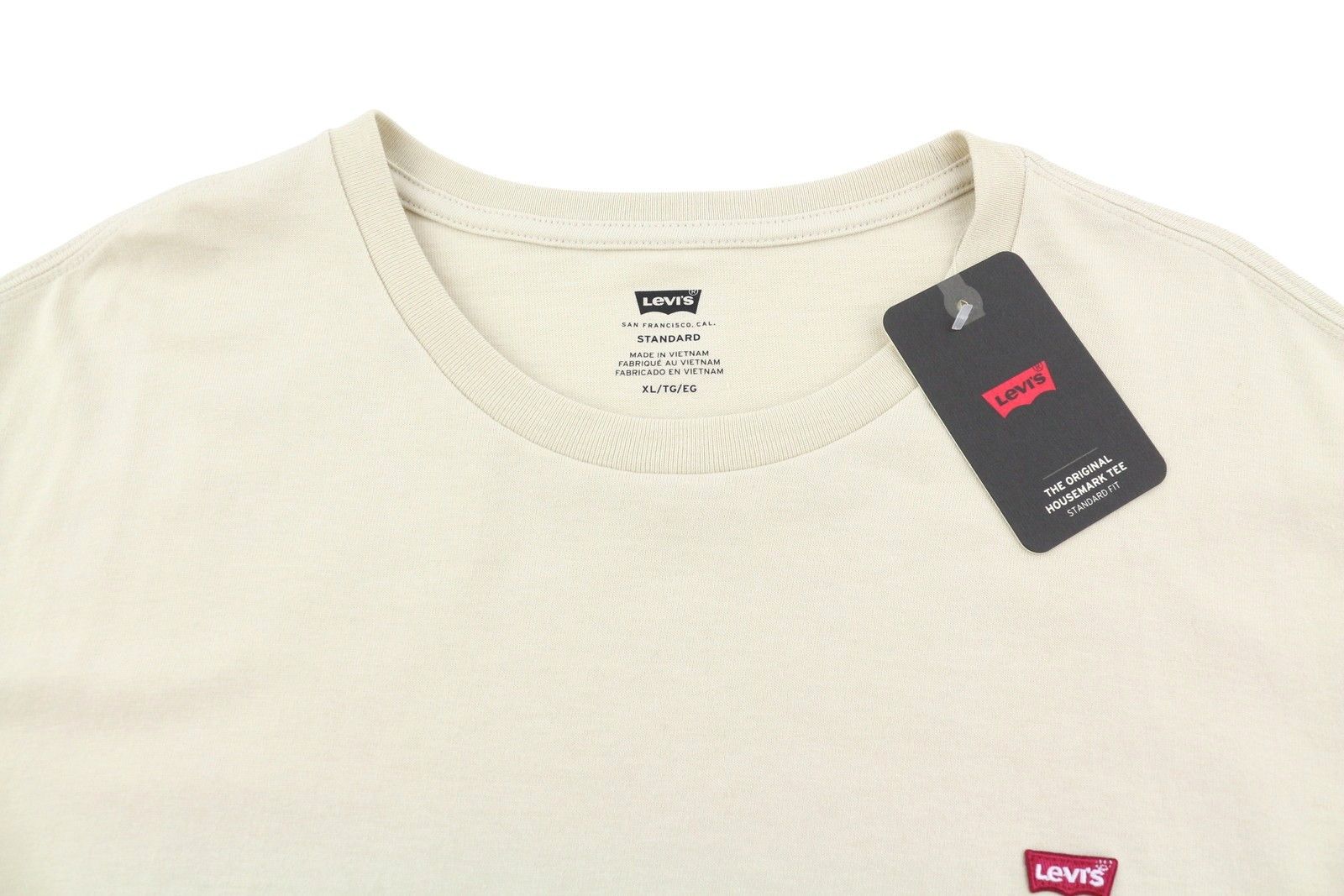 Levi's STANDARD XL Light Beige Cotton Tricot Crew Neck 87866 Size US XL / EU 56 / 4 - 5 Thumbnail