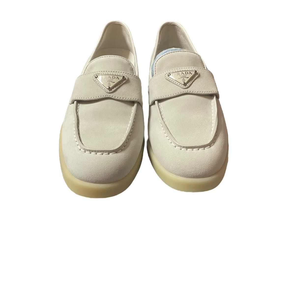 Prada Prada women beige suede loafers size EU 36.5 Size US 6.5 / IT 36.5 - 3 Thumbnail