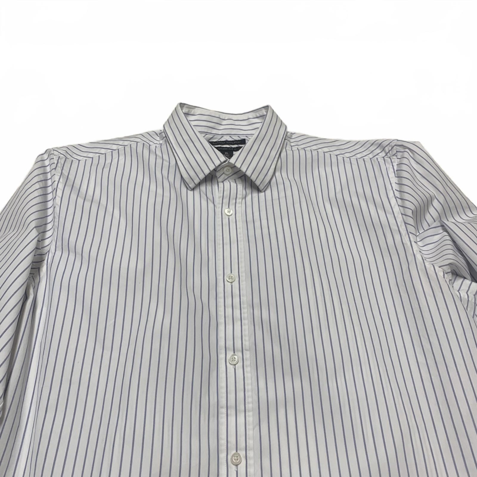 Banana Republic Banana Republic XL Slim Fit Striped Button-Up Shirt Size US XL / EU 56 / 4 - 10 Thumbnail