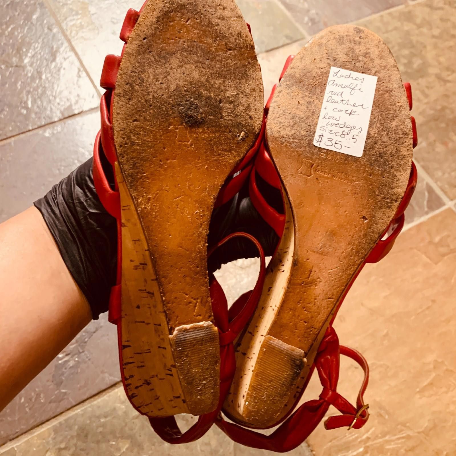 Designer Women’s 70’s Amalfi by Rangoni T-Strap Leather Sz.8.5 (G115) Size US 8.5 / IT 38.5 - 6 Thumbnail