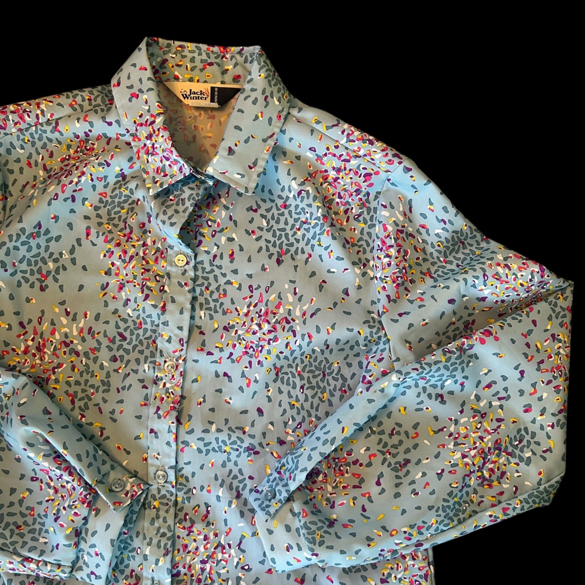 Vintage Vintage Jack Winter Generation 80 Pastel Blue Novelty Blouse Size L / US 10 / IT 46 - 2 Thumbnail