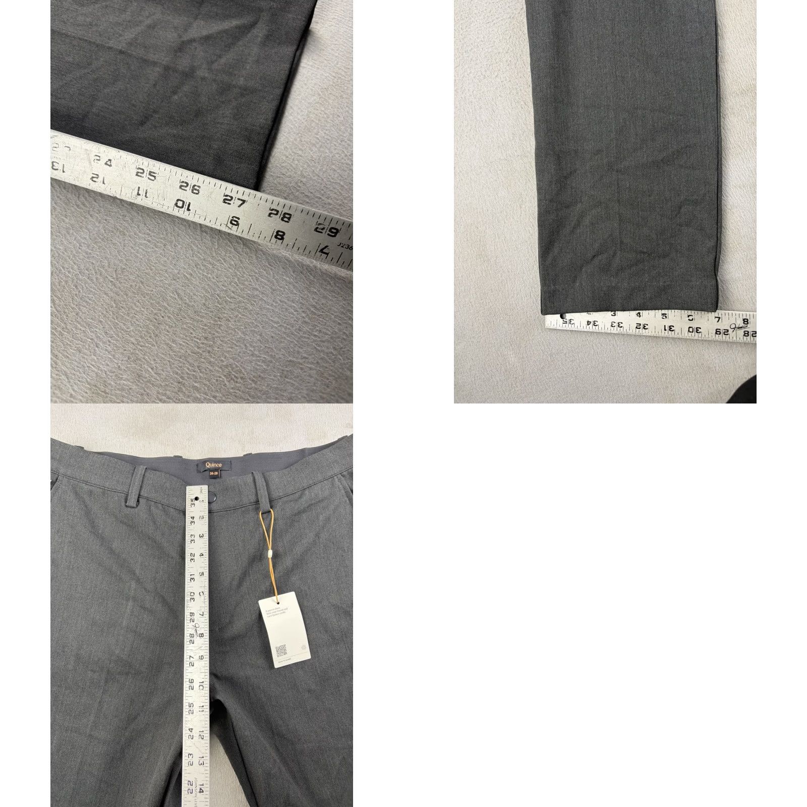 Quince Quince Pants Mens 34x28 Gray Ultra Stretch 24/7 Smart Chino Performance NEW Size US 34 / EU 50 - 8 Thumbnail