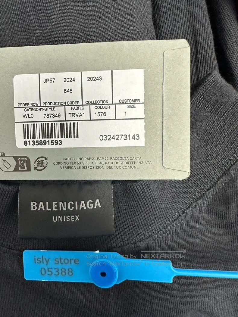 Balenciaga Balenciaga Letter Printed Crew Neck Short Sleeve Size US S / EU 44-46 / 1 - 4 Thumbnail