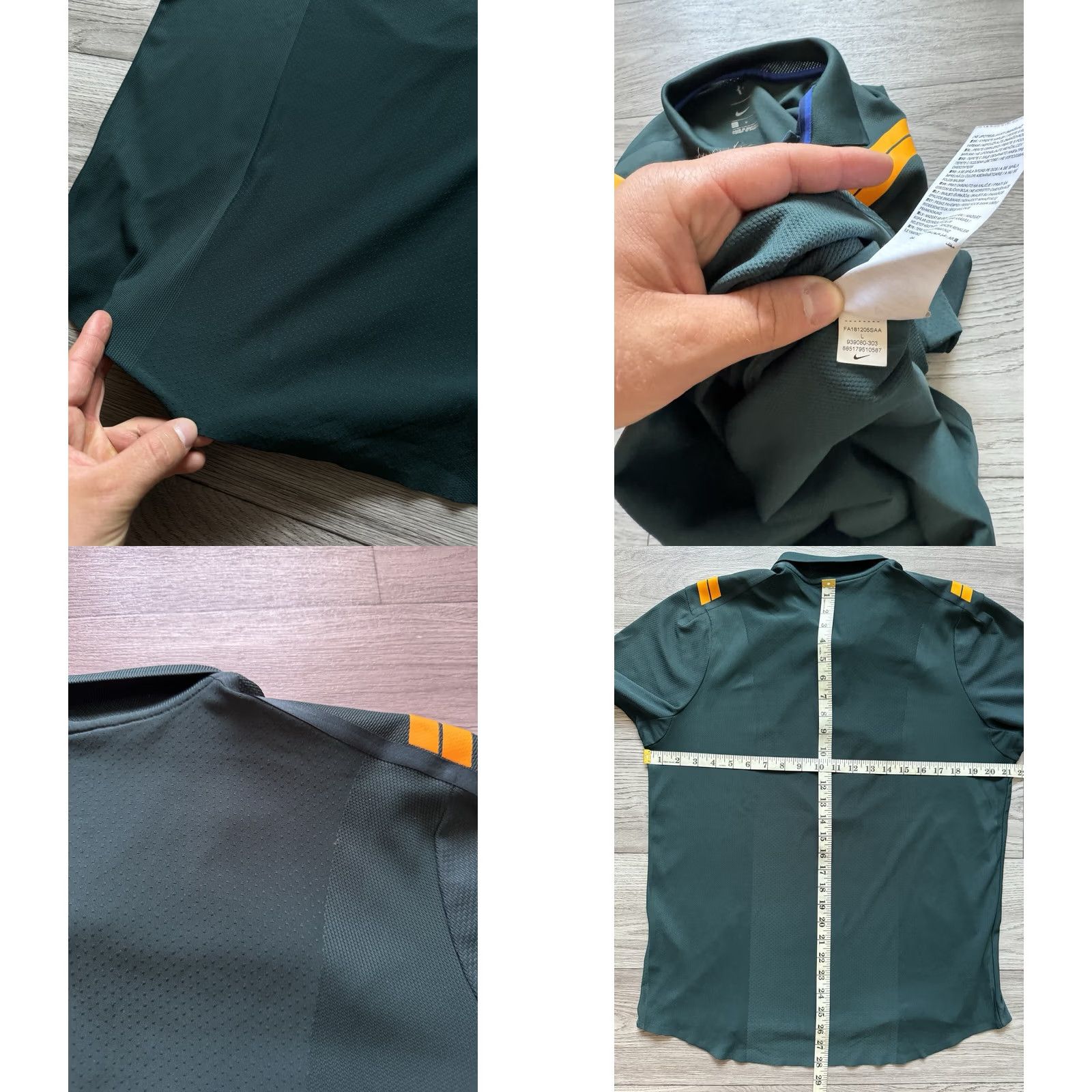 Nike Nike Court RF Advantage Tennis Polo Shirt Mens Medium Midnight Spruce Green Size US M / EU 48-50 / 2 - 9 Thumbnail