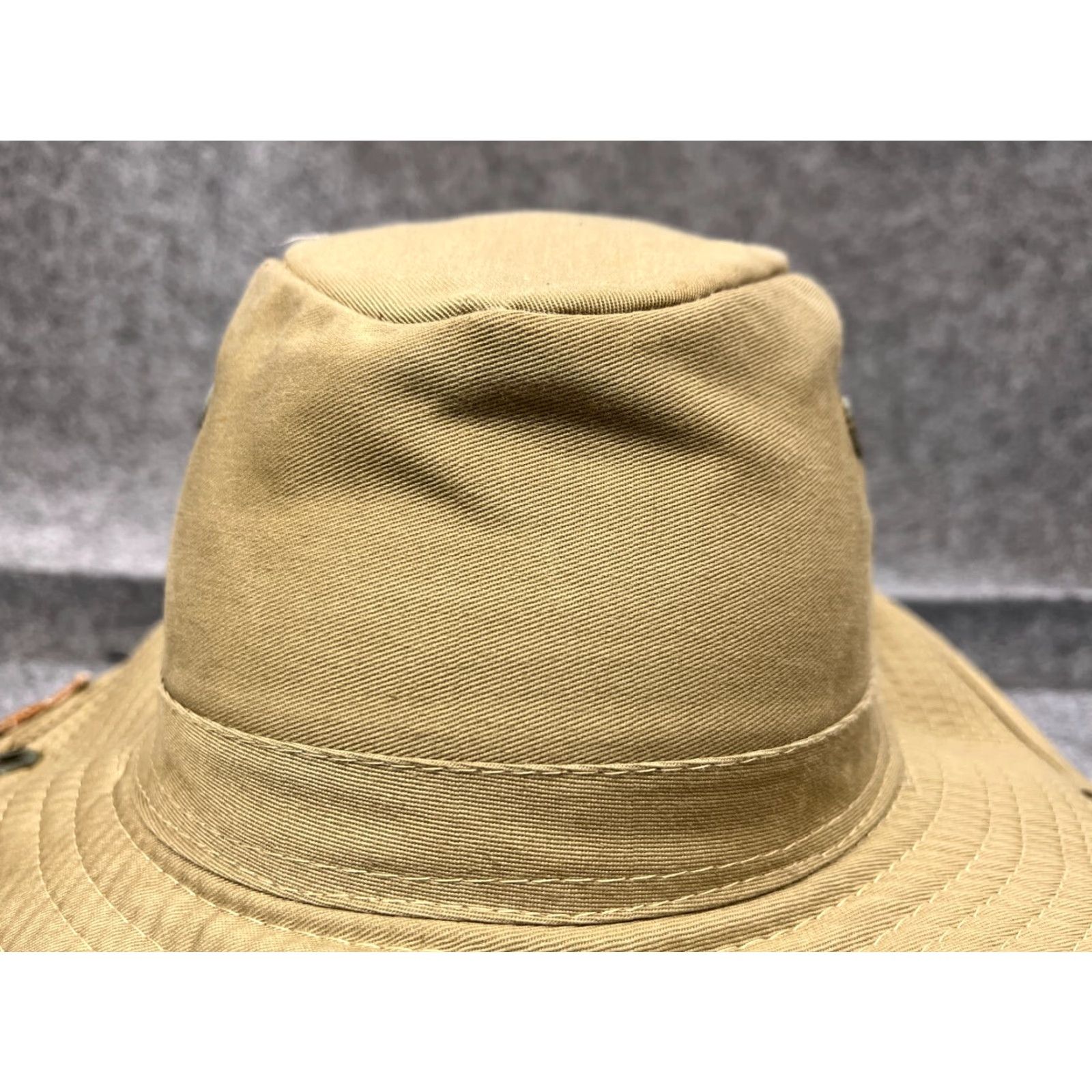 Vintage Sun Bucket Hat Unbranded Adult Small Beige 100% Cotton Neck Flap Beach Camping Outdoor Unisex Size ONE SIZE - 2 Thumbnail