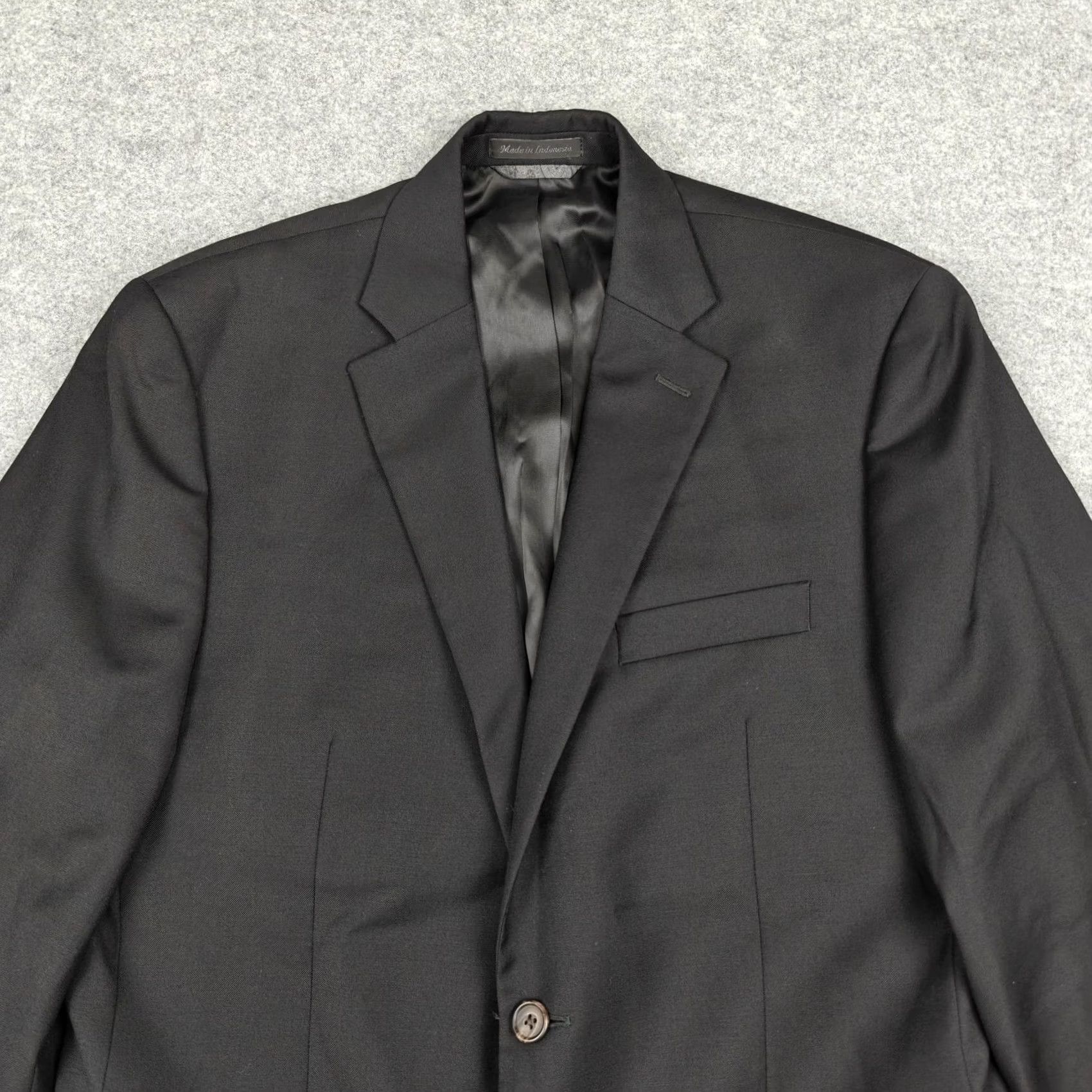Ralph Lauren VINTAGE? No. Lauren Ralph Lauren Blazer Mens 40R Black Wool Two Button Suit Jacket Lined Size 40R - 2 Thumbnail