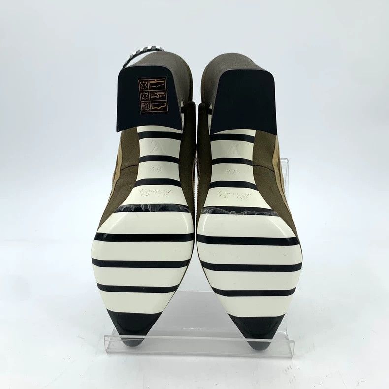 Louis Vuitton Louis Vuitton Black suede pointed-toe buckled chunky heels Size US 7 / IT 37 - 5 Thumbnail