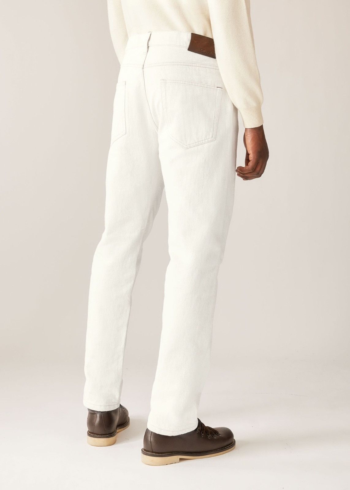 o1loc1c0124 Regular-cut Five-Pocket Trouser in White