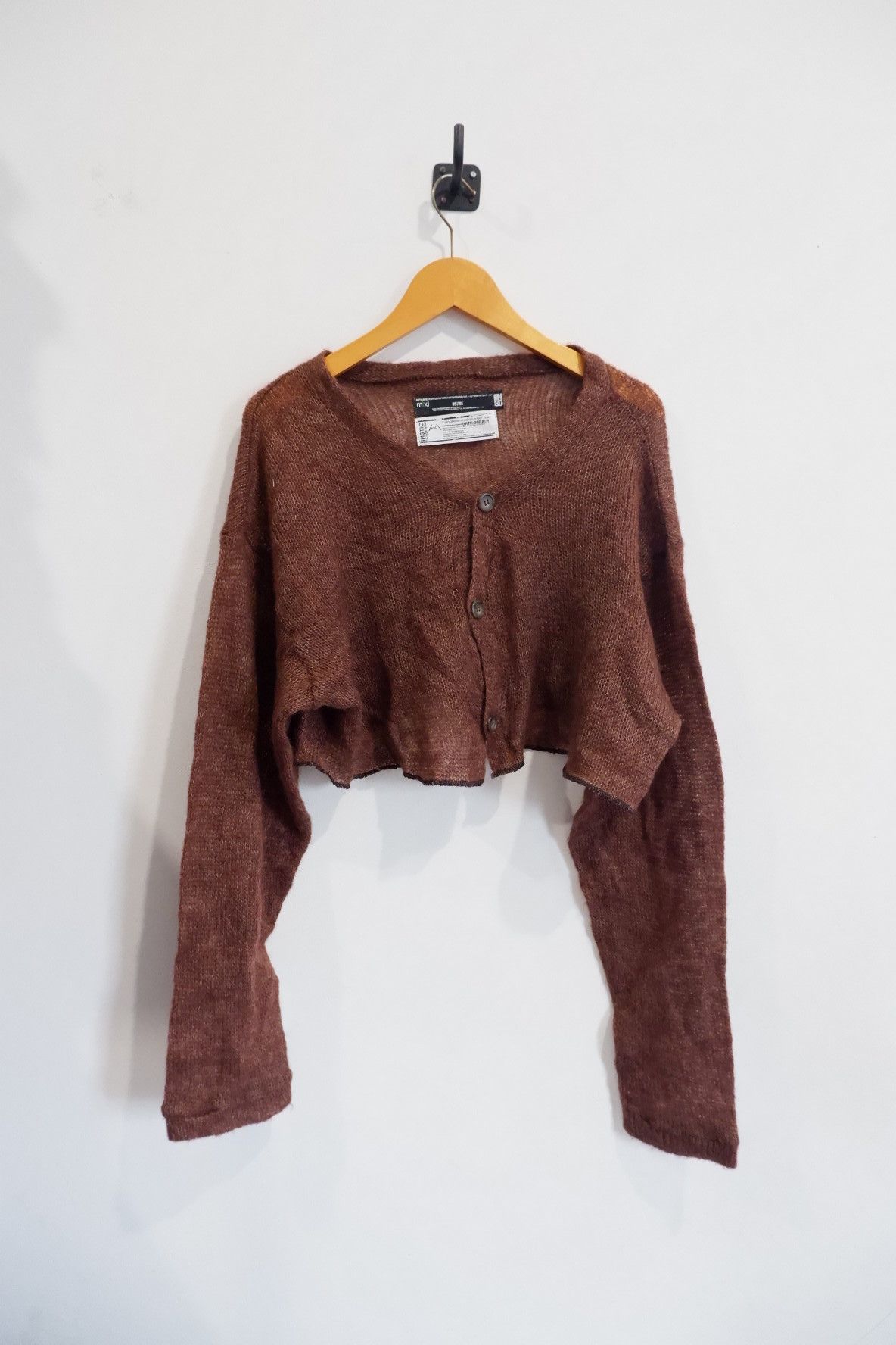 Japanese Brand Vtg Instic Inviciblearmuda Mohair Cropped Cardigan Size US M / EU 48-50 / 2 - 1 Thumbnail