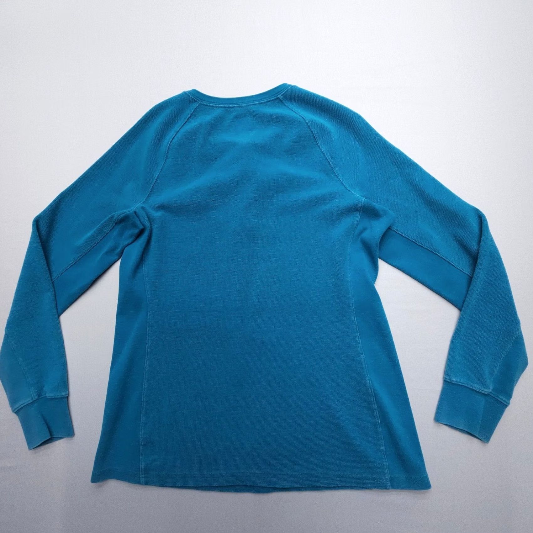 Vintage Duluth Thermal Henley Shirt Mens Medium Blue Slim Fitted Cotton Blend Knit Long Sleeve Button Pattern Solid Size US M / EU 48-50 / 2 - 2 Thumbnail