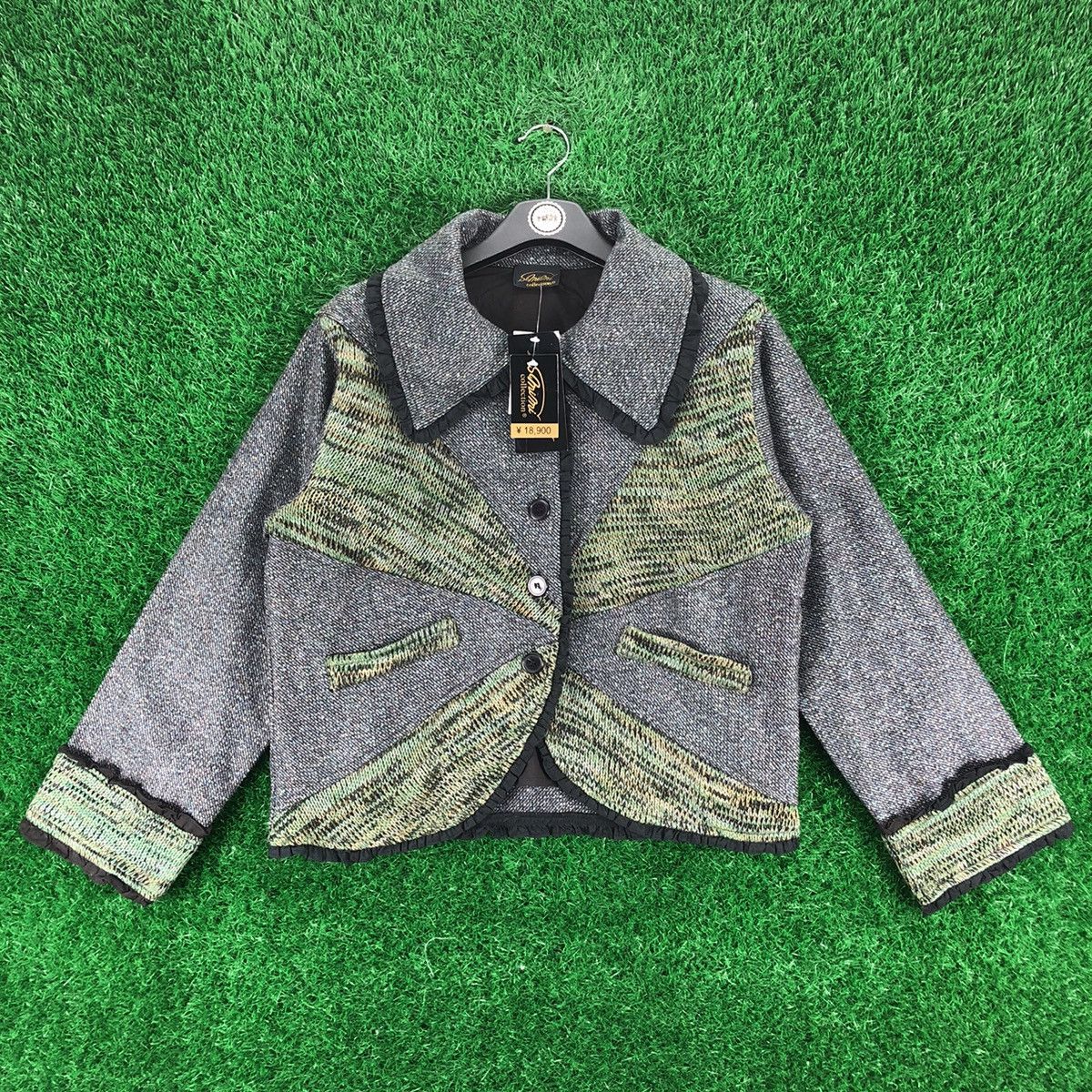 Japanese Brand Vintage 90's Knit Wool Jacket Button up Size S / US 4 / IT 40 - 1 Thumbnail