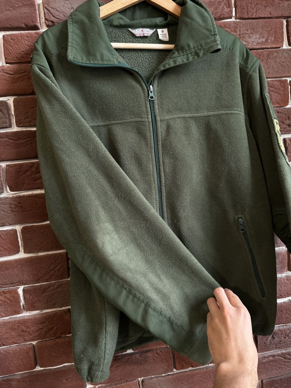 Vintage Avant Garde Polizei Knit Zip Up Sweater German Police Green Size US M / EU 48-50 / 2 - 5 Thumbnail