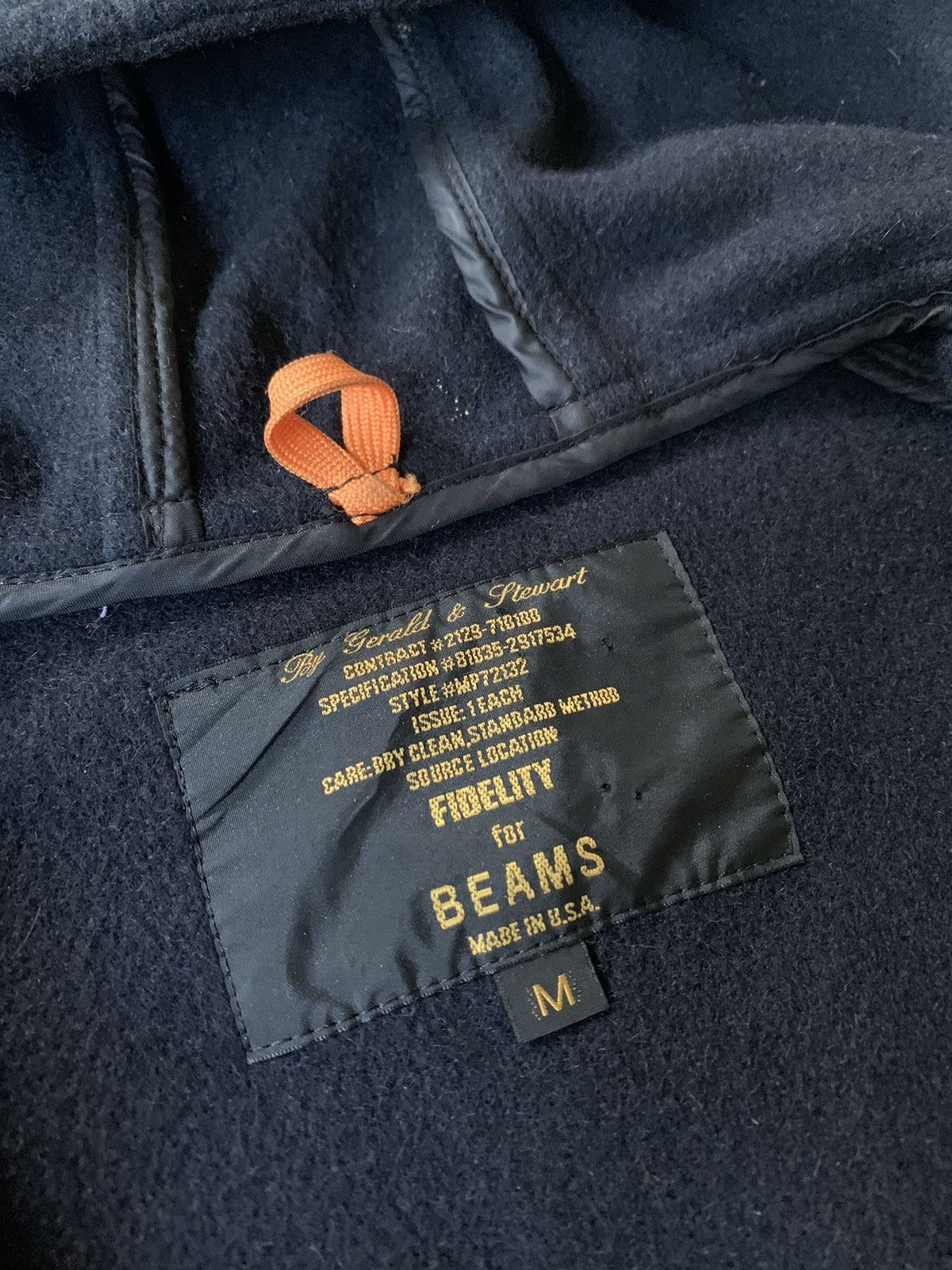 Beams Plus Vtg BEAMS x FIDELITY USA Wool Hoodie Duffle Coat Jacket Size US M / EU 48-50 / 2 - 3 Thumbnail