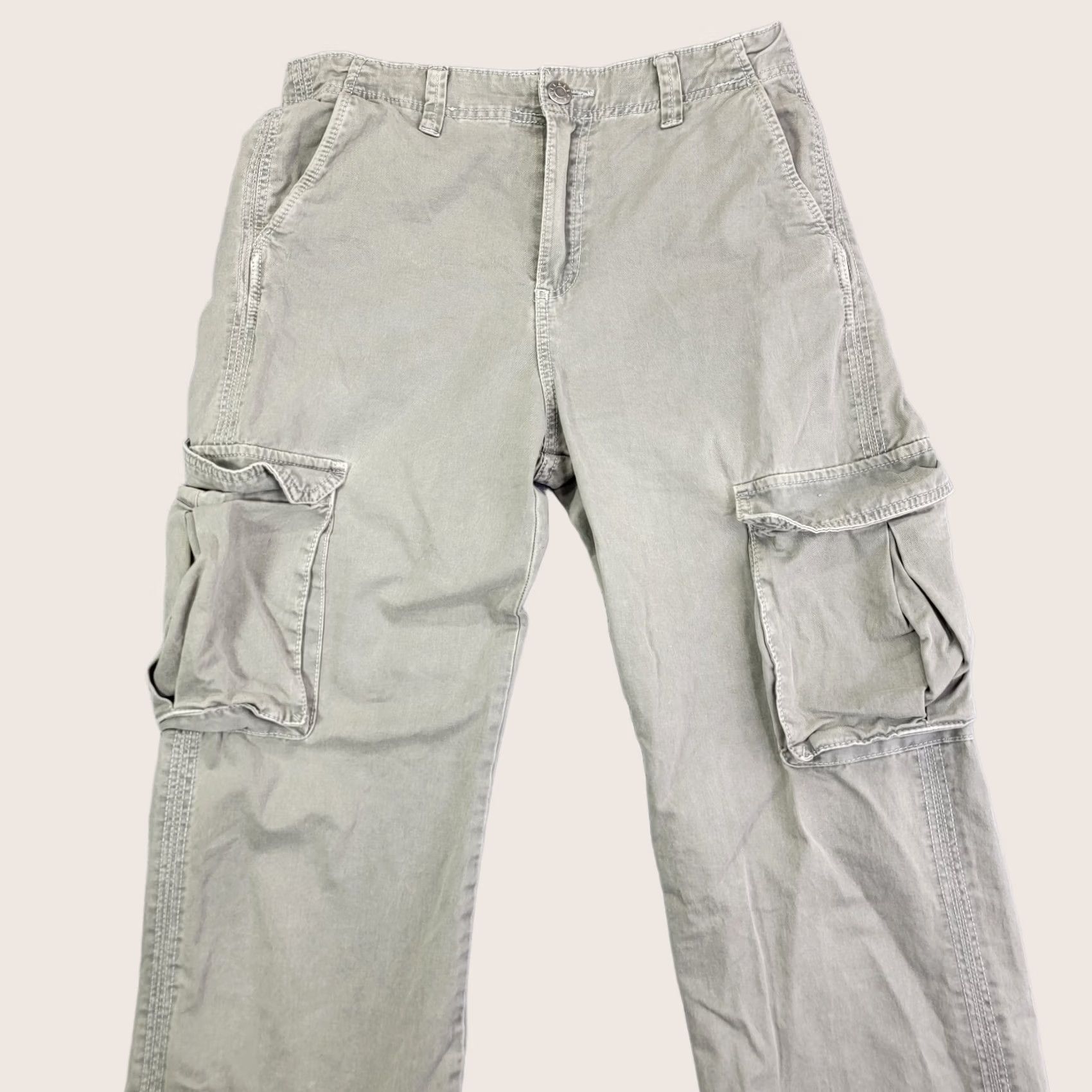 Vintage Pull&Bear pants Women's size 6 cargo distressed utility trousers - Beige - Cotton - 6 - Women - Trousers Size 28" / US 6 / IT 42 - 1 Thumbnail