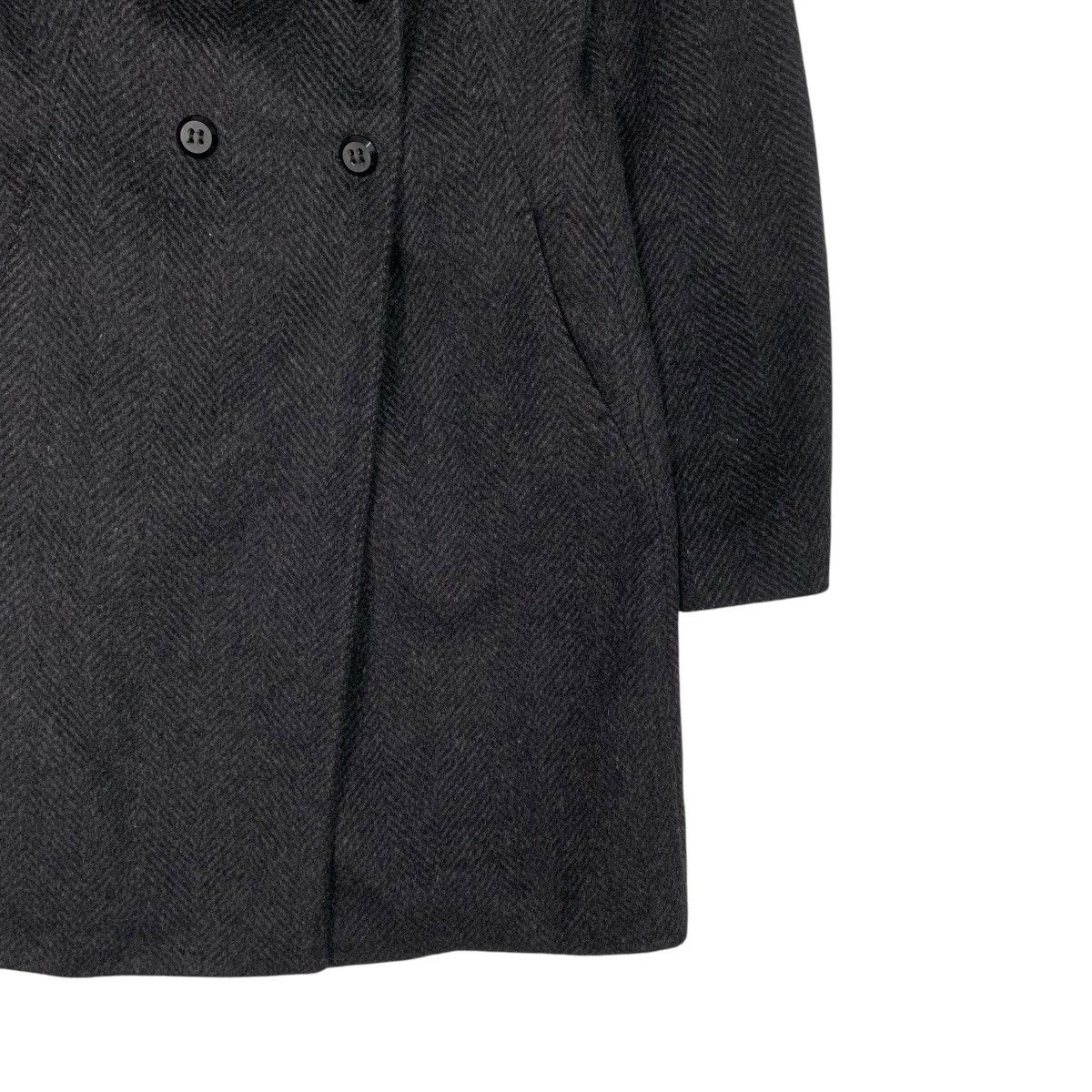 Benetton Benetton Double Breasted Herringbone Coat Size XS / US 0-2 / IT 36-38 - 4 Thumbnail