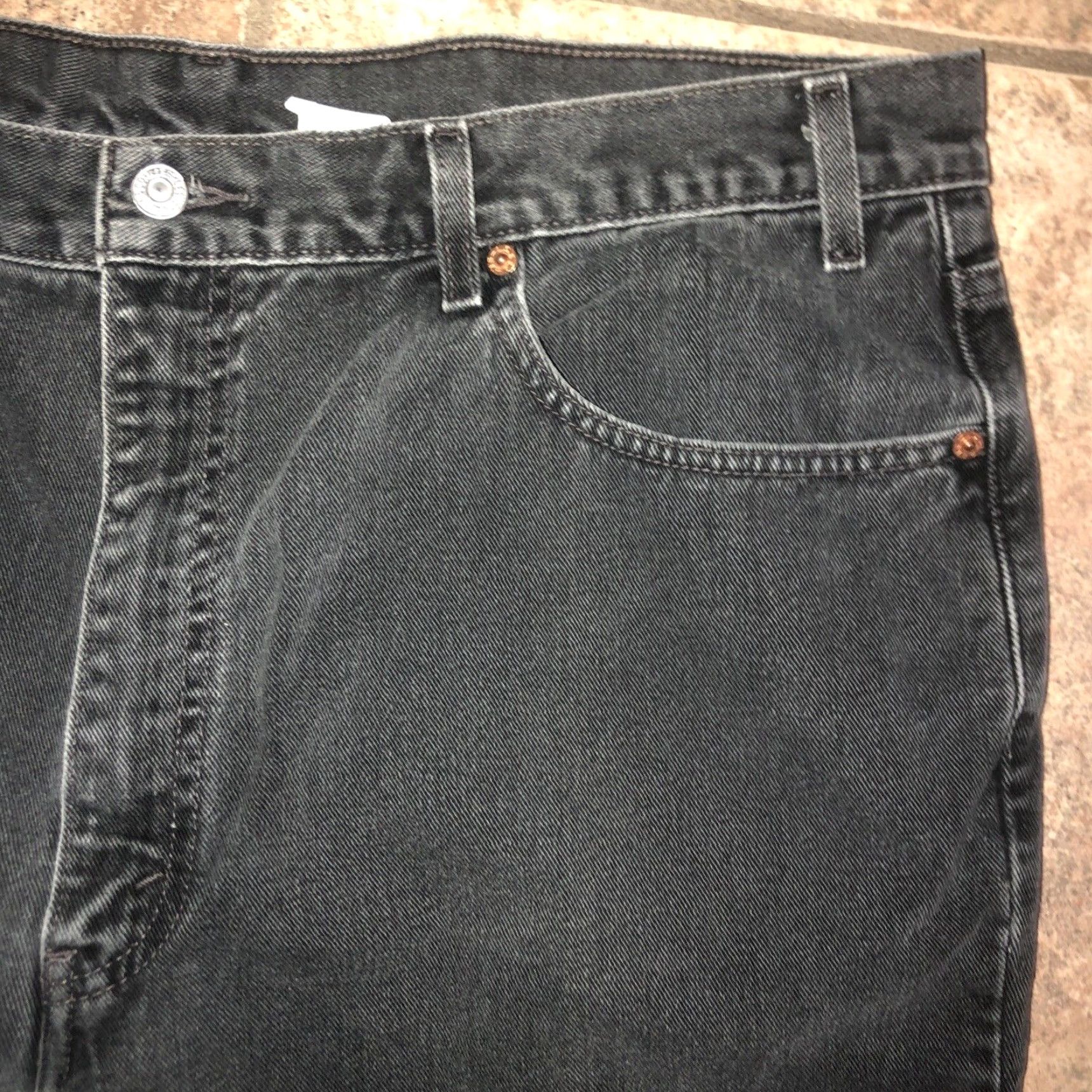 Levi's VINTAGE Levi's 550 Jeans Men's Size 42x32 Black Straight Denim Size US 42 / EU 58 - 2 Thumbnail