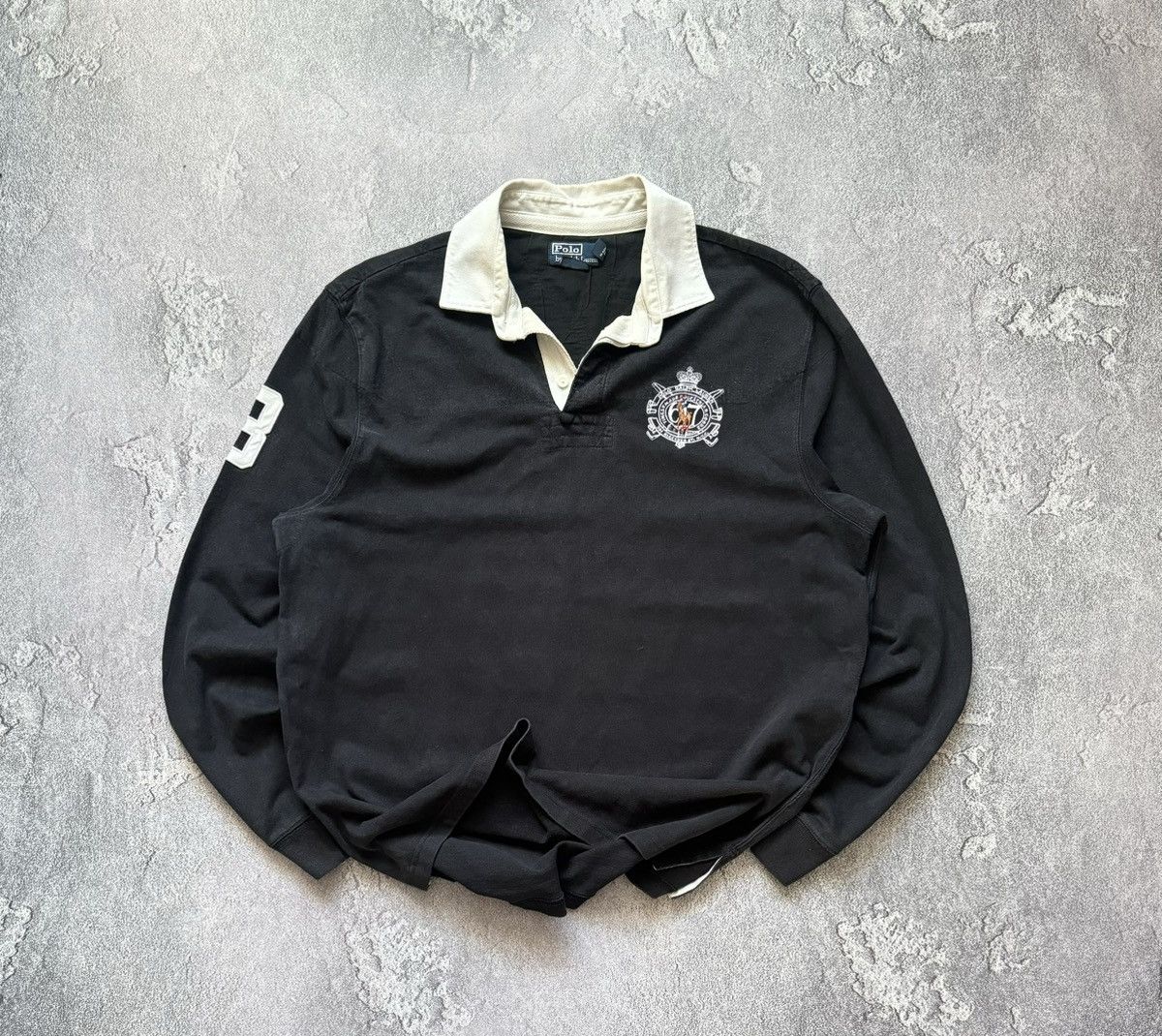 Polo Ralph Lauren XL button up sweatshirt rugby jumper 00s