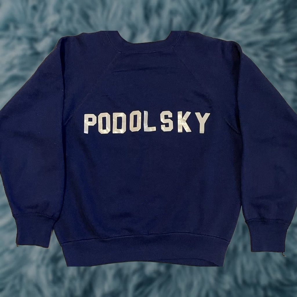 Vintage VINTAGE Podolsky Faded Sweatshirt XS Blue College Army 90s Grunge USAF Navy Hip Hop USA Mens Hoodie Size US XS / EU 42 / 0 - 1 Thumbnail