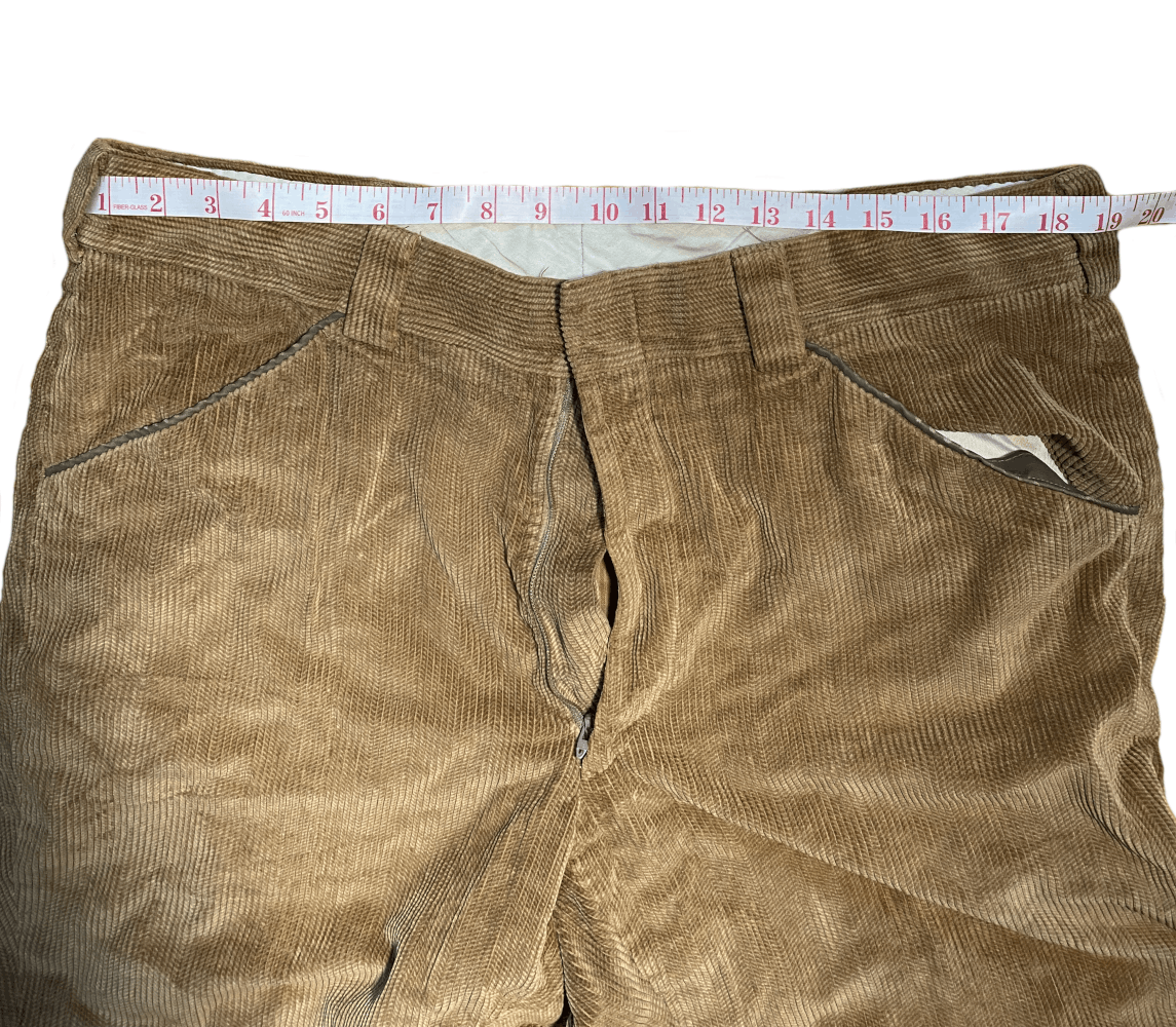 Vintage 38x32 Vintage 70s Flare Corduroy Pants Cotton Brown Bootcut Size US 38 / EU 54 - 7 Thumbnail