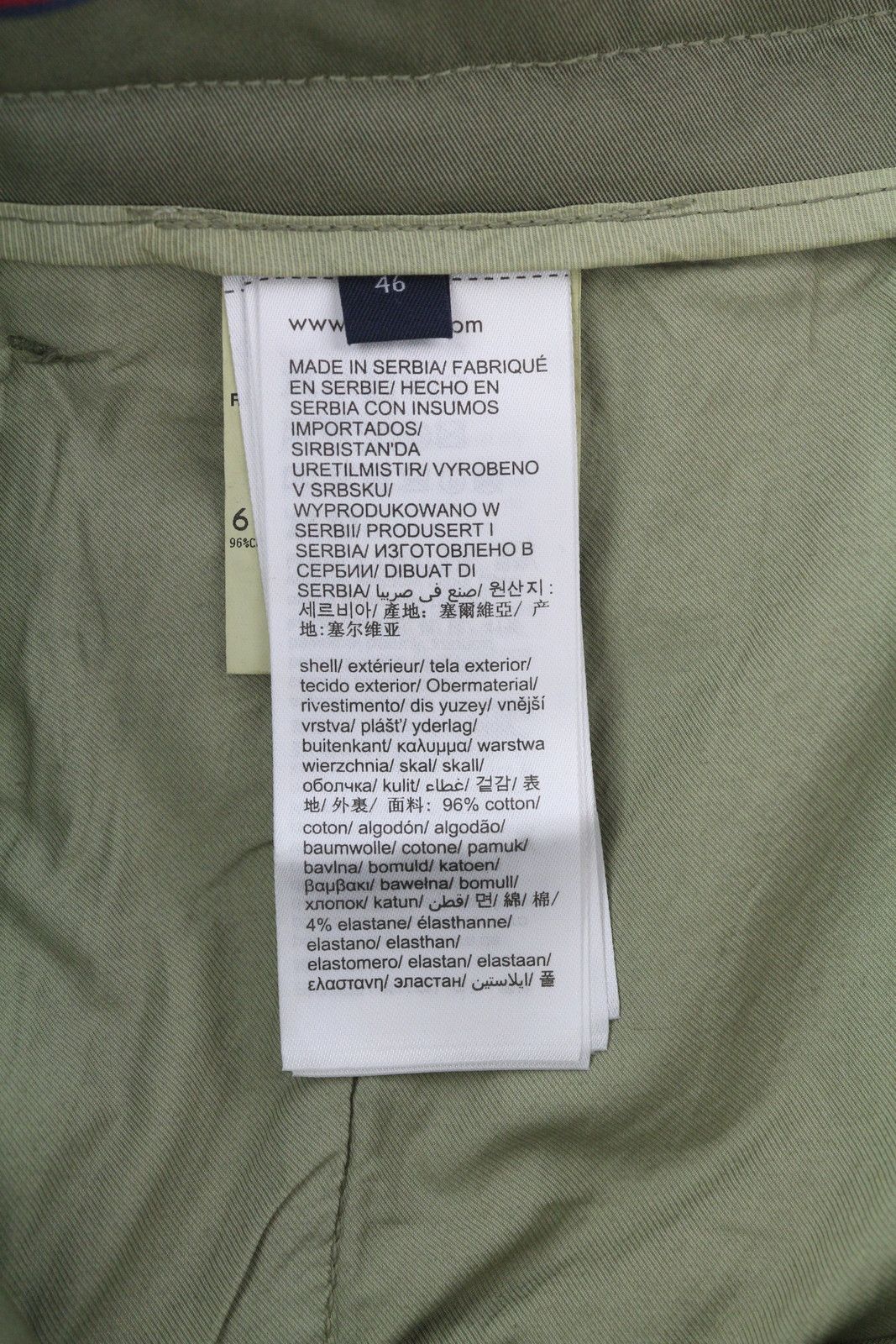 Tommy Hilfiger ARMY STRETCH TWILL W32 Khaki Pleated Trousers 84977 Size US 32 / EU 48 - 7 Thumbnail