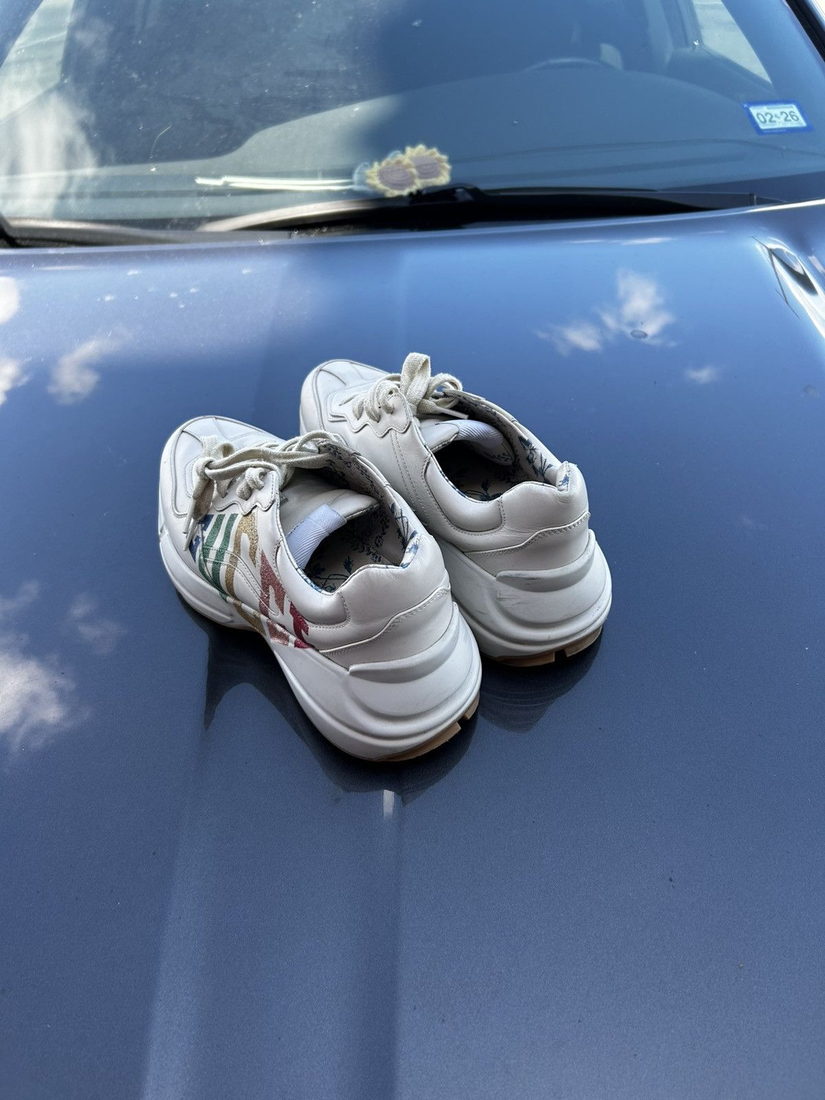 Gucci Gucci rhyton glitter logo sneaker Size US 8.5 / EU 41-42 - 4 Thumbnail