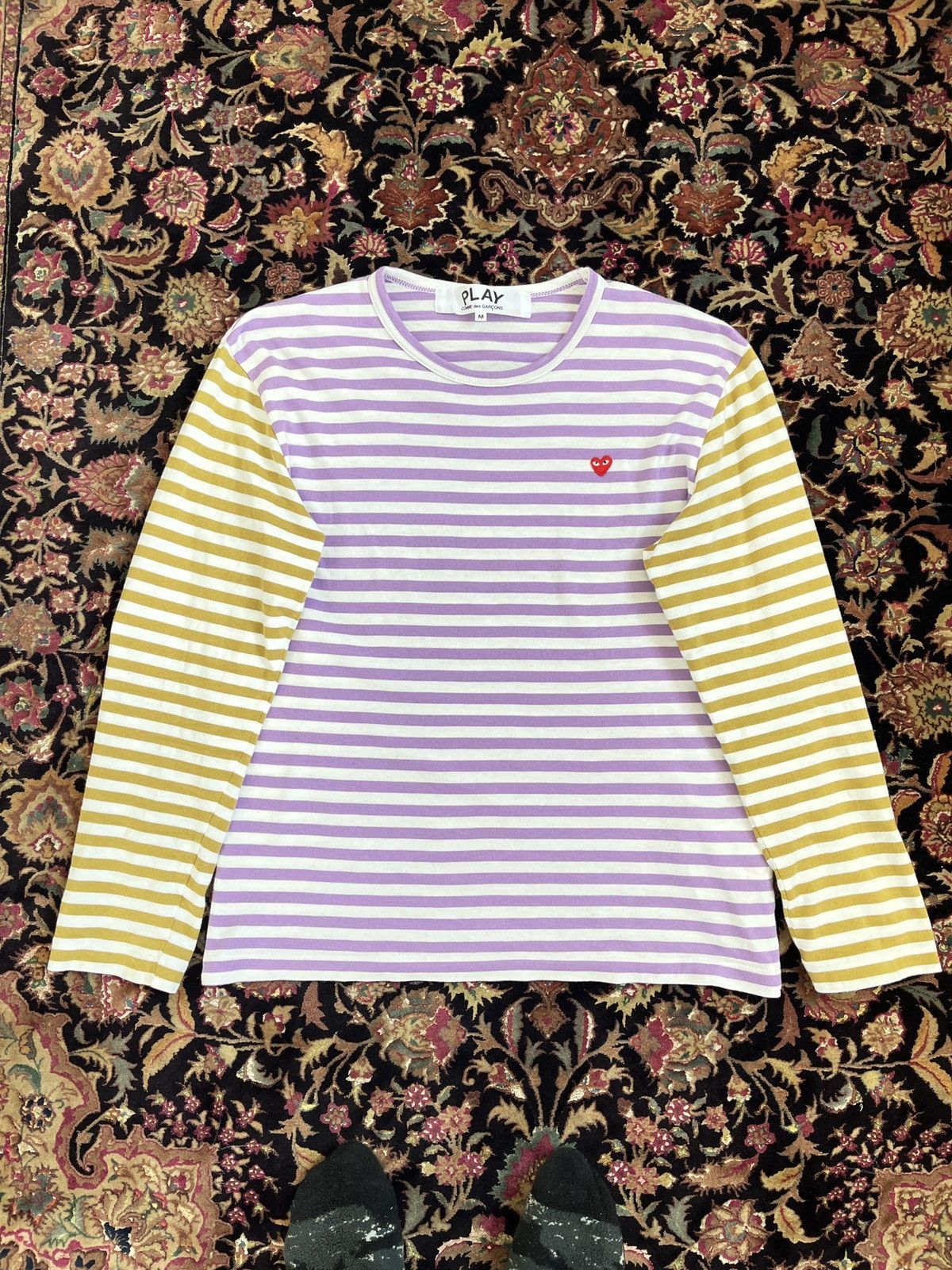CDG by Comme des Garcons Comme des Garcons Play striped long sleeve t-shirt tee Size US M / EU 48-50 / 2 - 1 Thumbnail